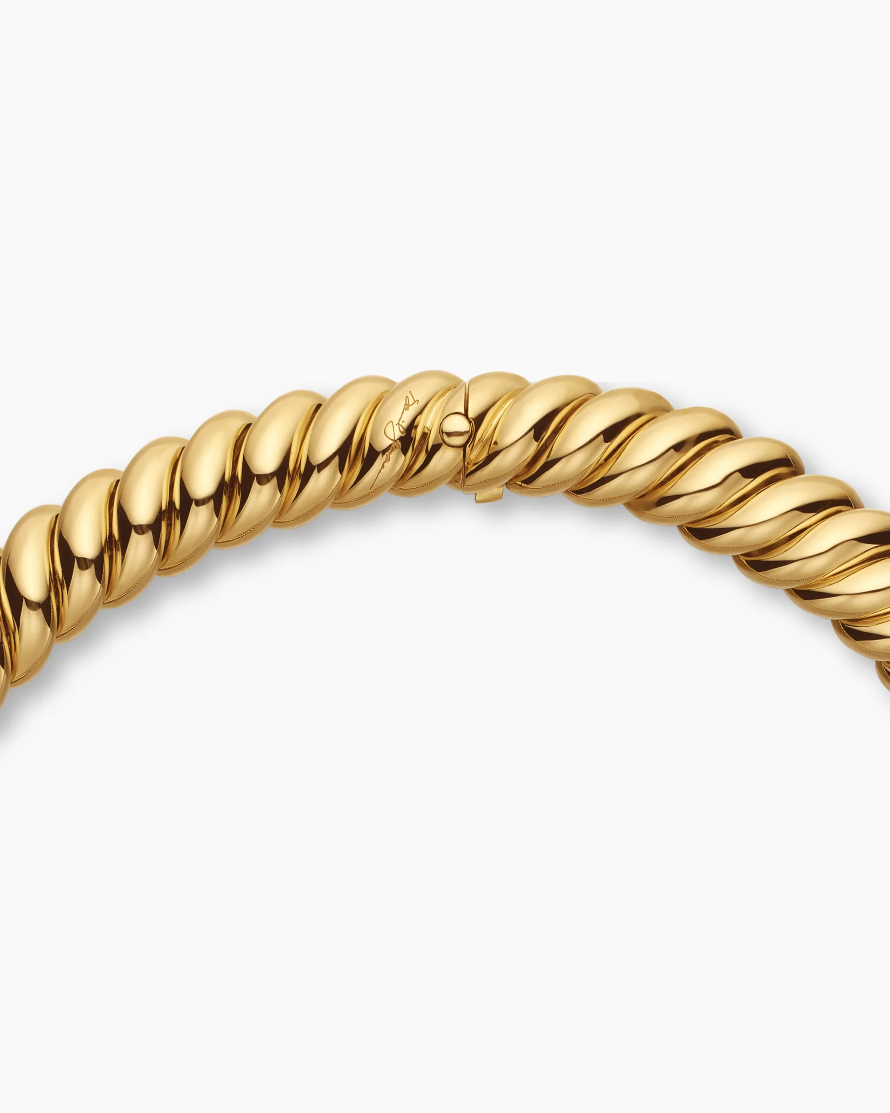Sculpted Cable Necklace in 18K Yellow Gold, 14mm 6 Sculpted Cable Necklace in 18K Yellow Gold, 14mm