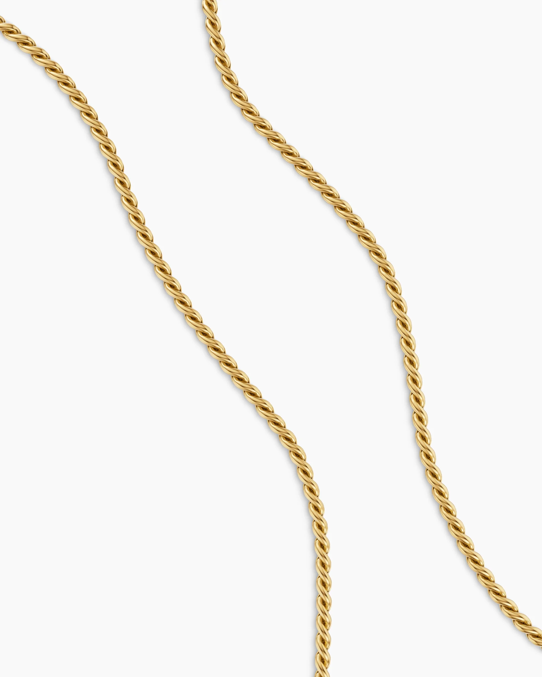 Sculpted Cable Chain Necklace in 18K Yellow Gold, 3.7mm 2 Sculpted Cable Chain Necklace in 18K Yellow Gold, 3.7mm