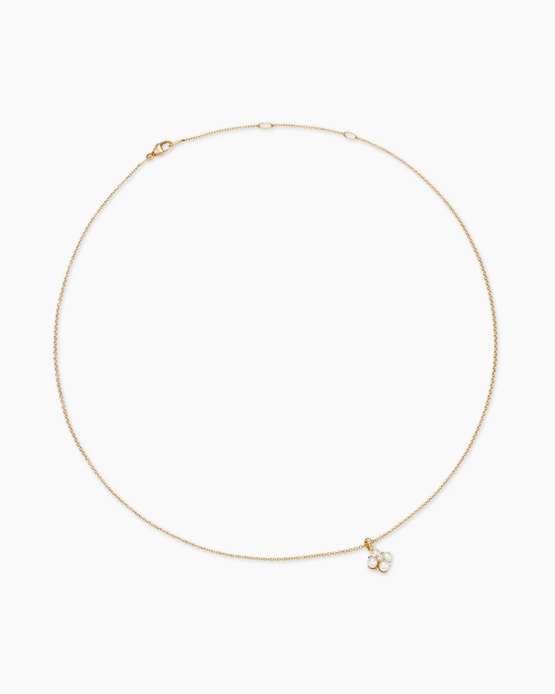 Petite Modern Renaissance® Pearl Pendant Necklace in 18K Yellow Gold with Diamond, 7.3mm 3 Petite Modern Renaissance® Pearl Pendant Necklace in 18K Yellow Gold with Diamond, 7.3mm