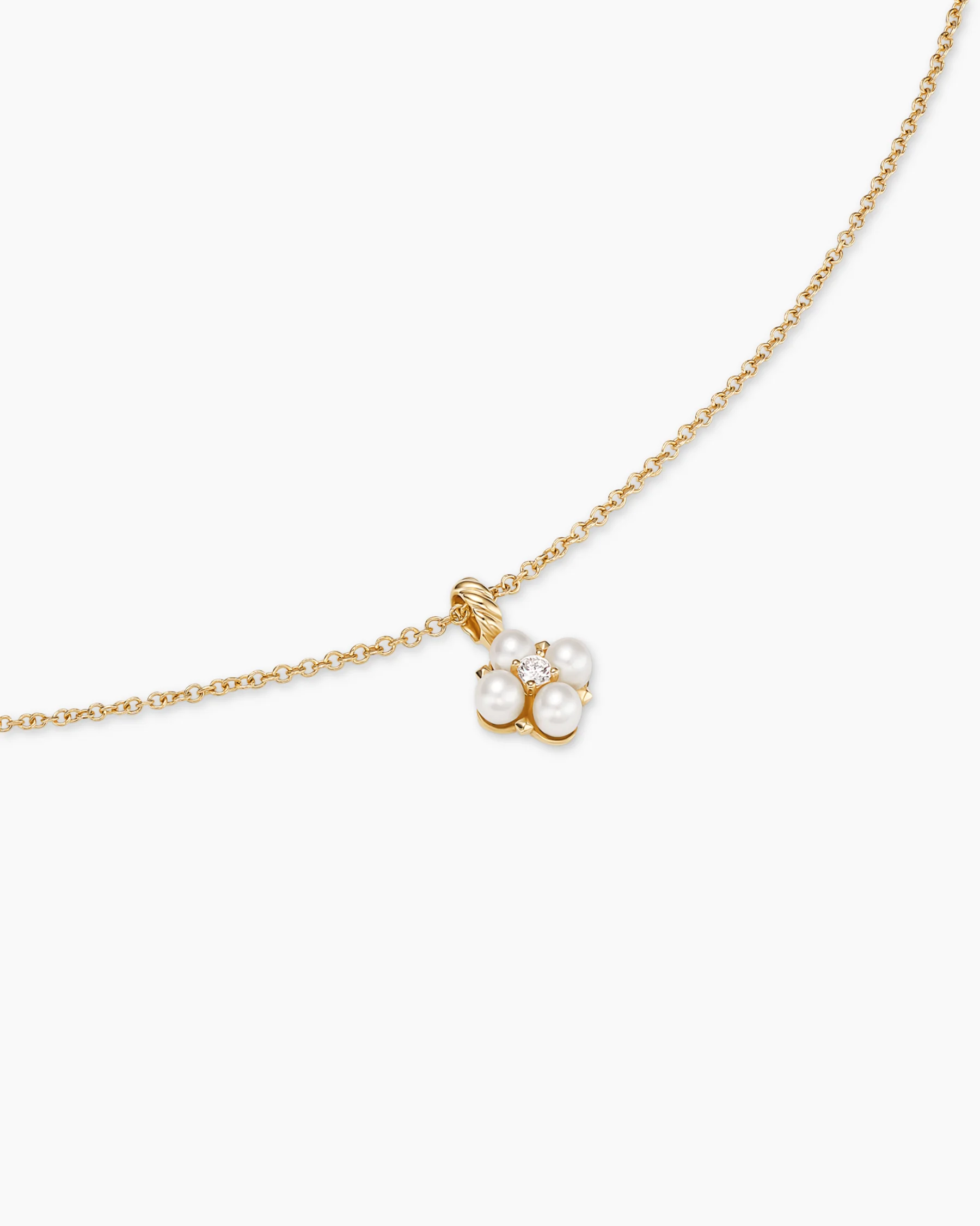 Petite Modern Renaissance® Pearl Pendant Necklace in 18K Yellow Gold with Diamond, 7.3mm 5 Petite Modern Renaissance® Pearl Pendant Necklace in 18K Yellow Gold with Diamond, 7.3mm