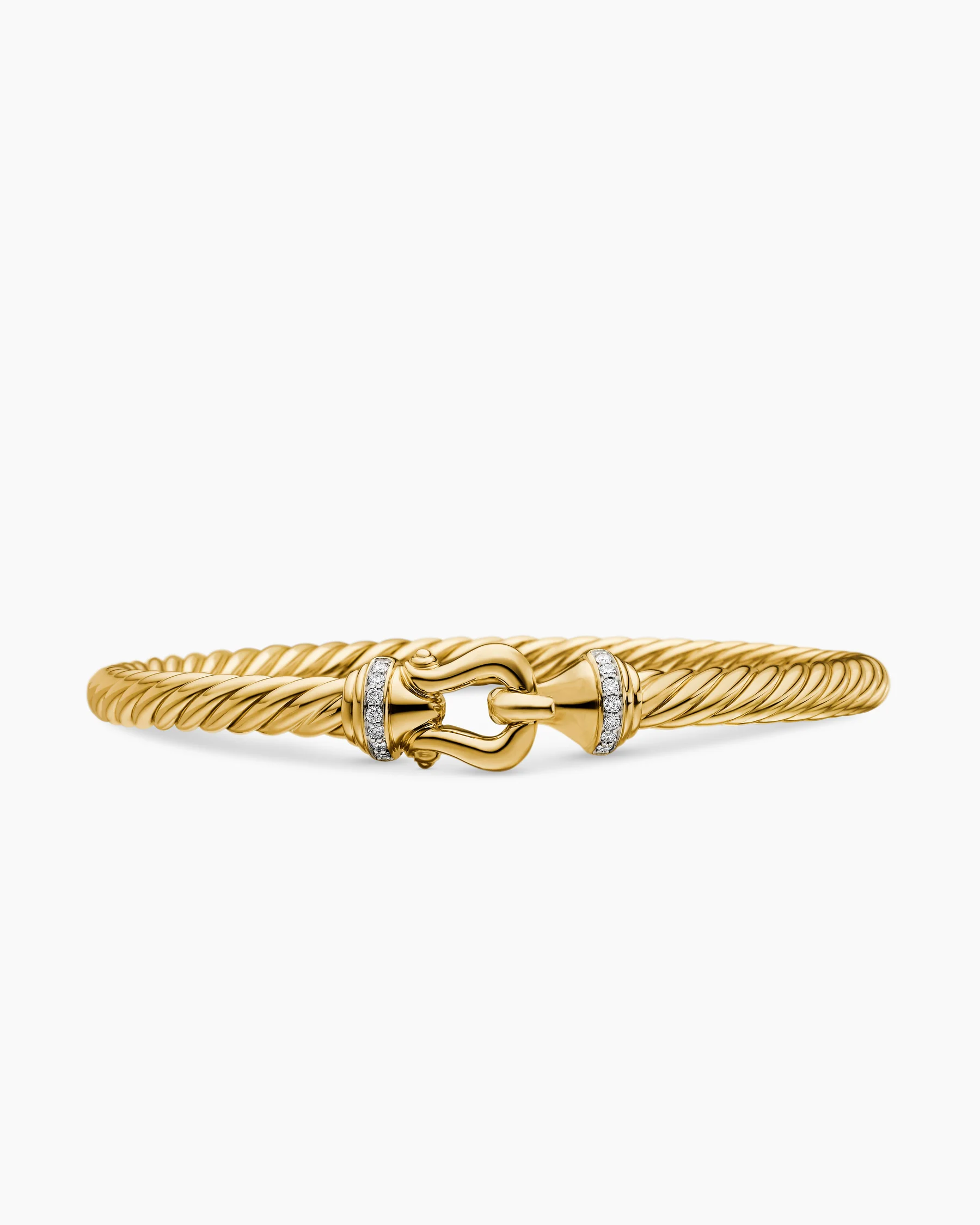 Buckle Cablespira® Flex Bracelet in 18K Yellow Gold with Diamonds, 5mm 49 Buckle Cablespira® Flex Bracelet in 18K Yellow Gold with Diamonds, 5mm
