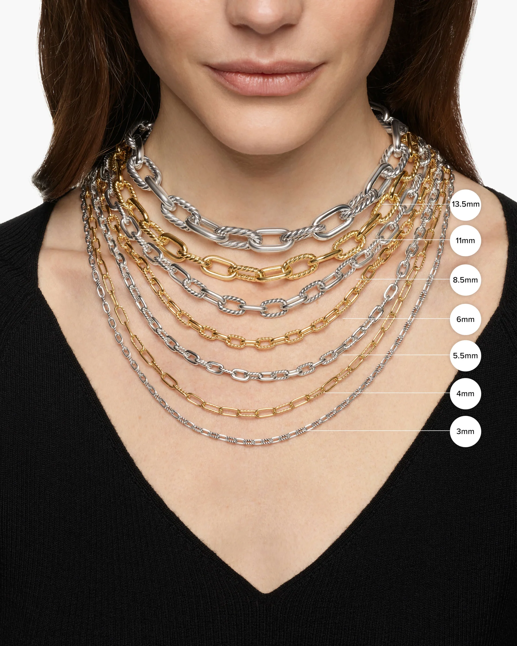 DY Madison® Toggle Chain Necklace in 18K Yellow Gold, 8.5mm 18 DY Madison® Toggle Chain Necklace in 18K Yellow Gold, 8.5mm