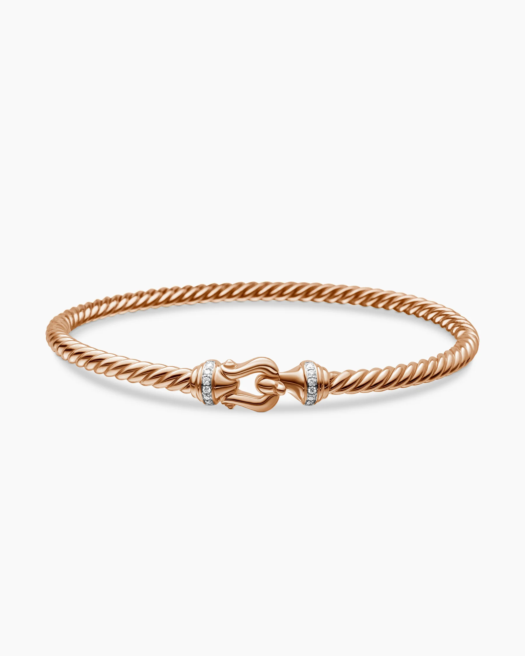 Buckle Cablespira® Flex Bracelet in 18K Yellow Gold with Diamonds, 3.5mm 12 Buckle Cablespira® Flex Bracelet in 18K Yellow Gold with Diamonds, 3.5mm