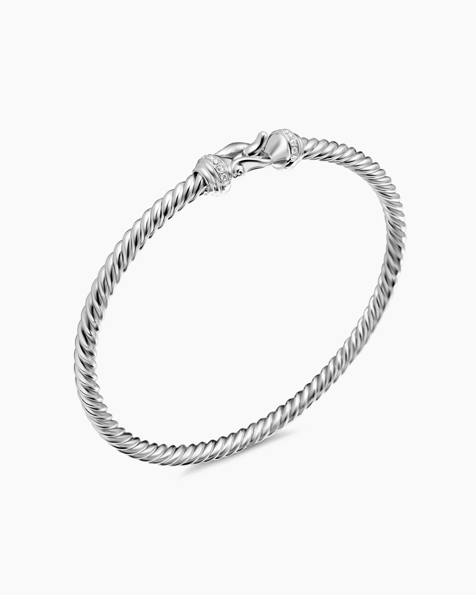 Buckle Cablespira® Flex Bracelet in 18K Yellow Gold with Diamonds, 3.5mm 19 Buckle Cablespira® Flex Bracelet in 18K Yellow Gold with Diamonds, 3.5mm