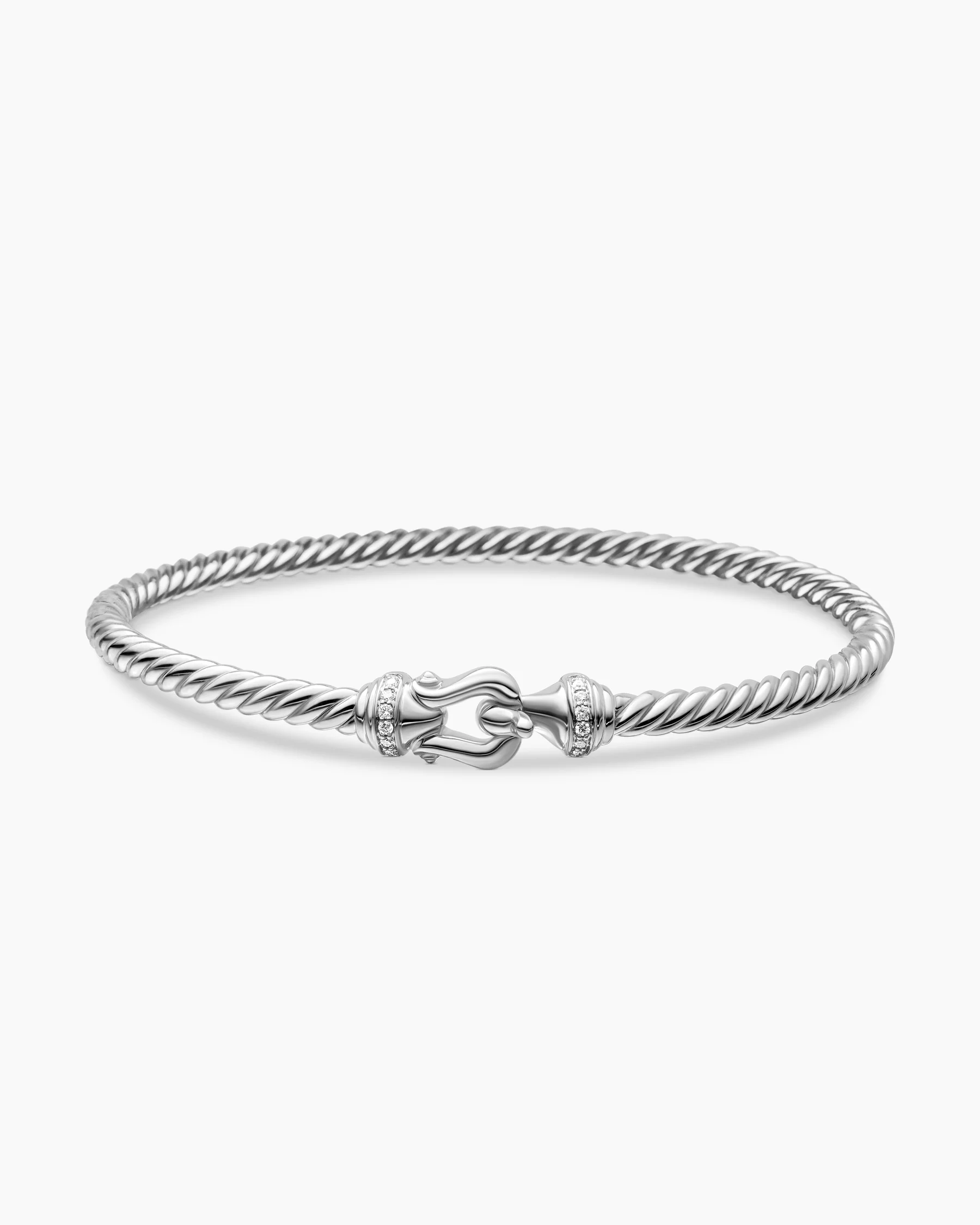 Buckle Cablespira® Flex Bracelet in 18K Yellow Gold with Diamonds, 3.5mm 20 Buckle Cablespira® Flex Bracelet in 18K Yellow Gold with Diamonds, 3.5mm