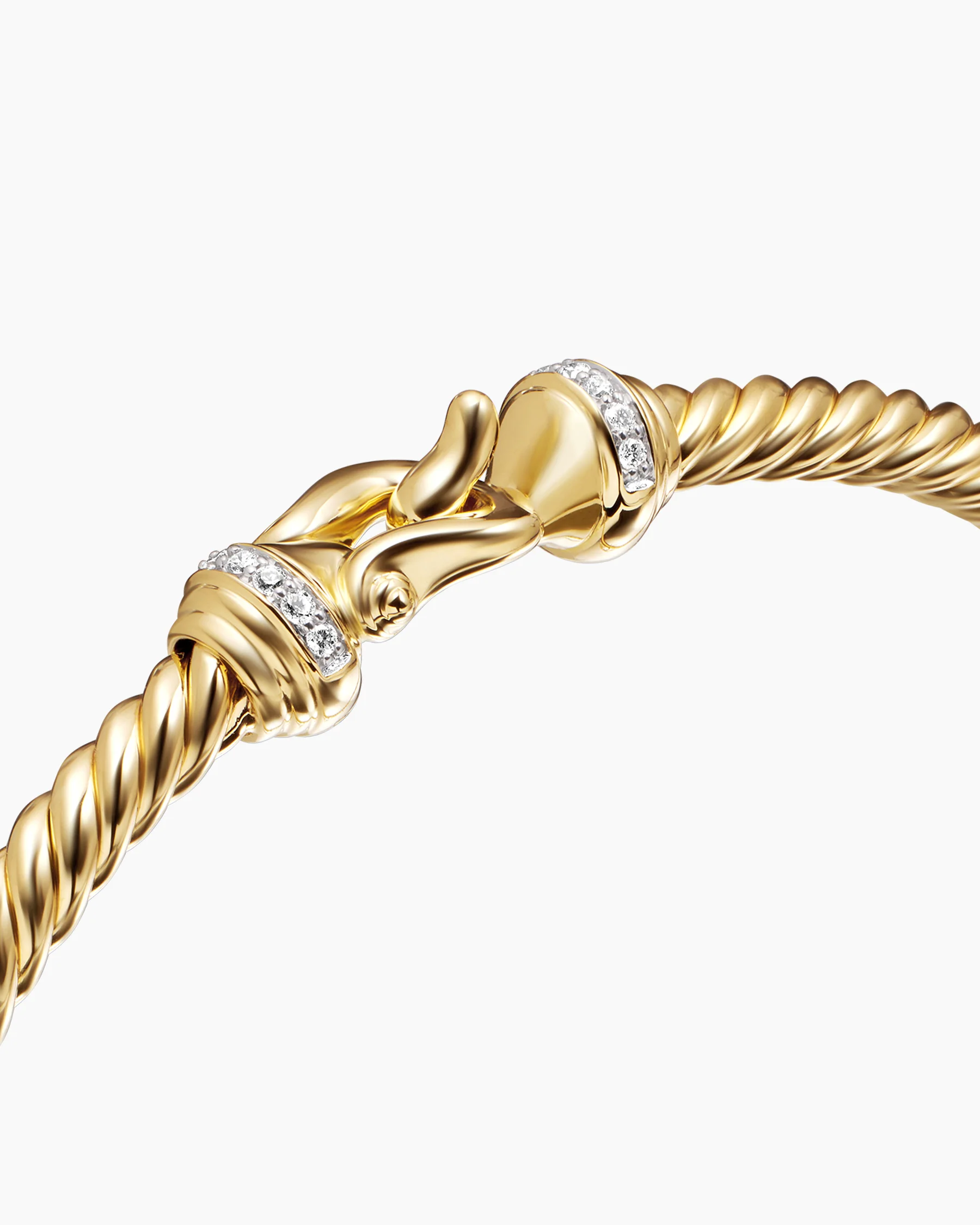 Buckle Cablespira® Flex Bracelet in 18K Yellow Gold with Diamonds, 3.5mm 5 Buckle Cablespira® Flex Bracelet in 18K Yellow Gold with Diamonds, 3.5mm