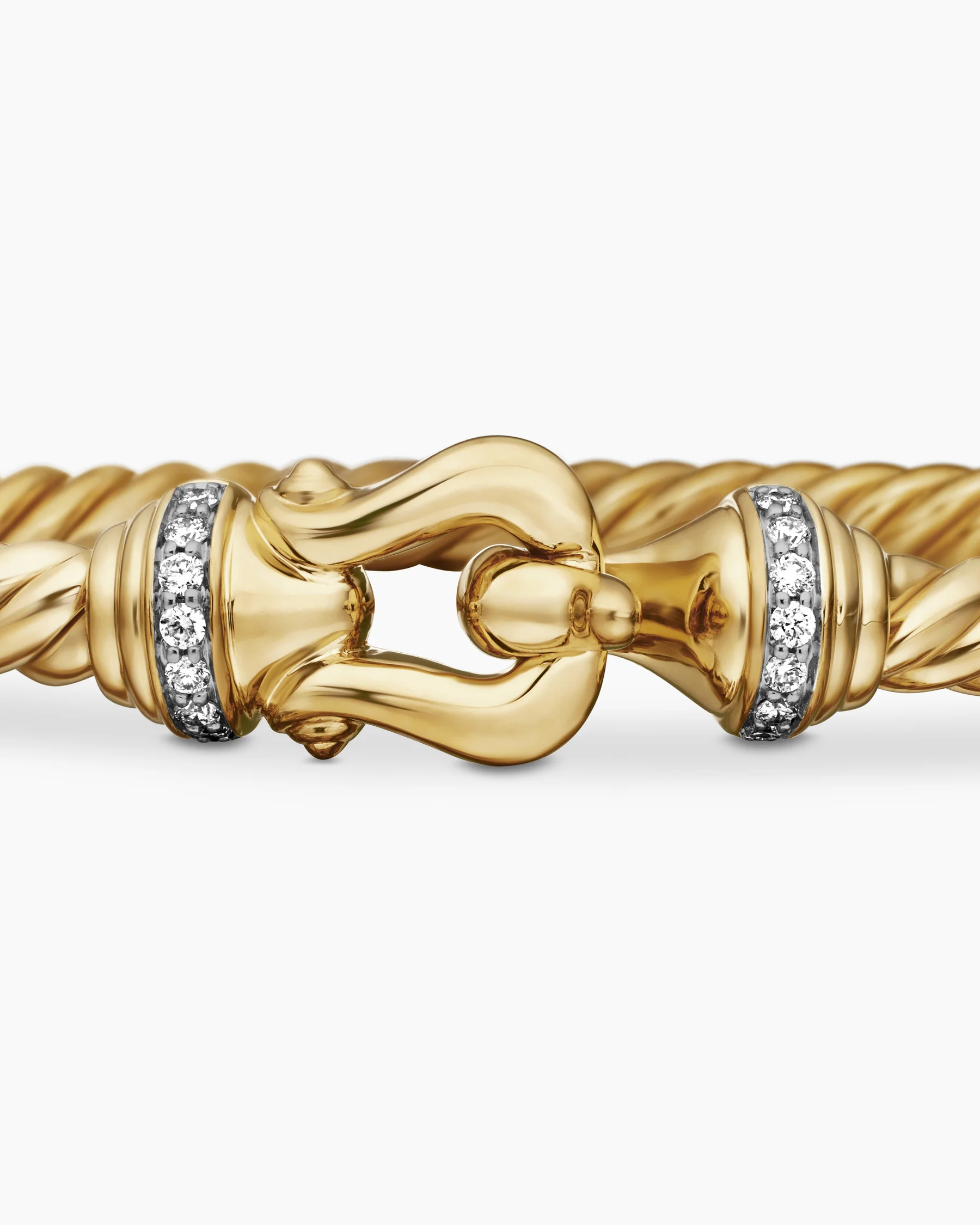 Buckle Cablespira® Flex Bracelet in 18K Yellow Gold with Diamonds, 3.5mm 6 Buckle Cablespira® Flex Bracelet in 18K Yellow Gold with Diamonds, 3.5mm