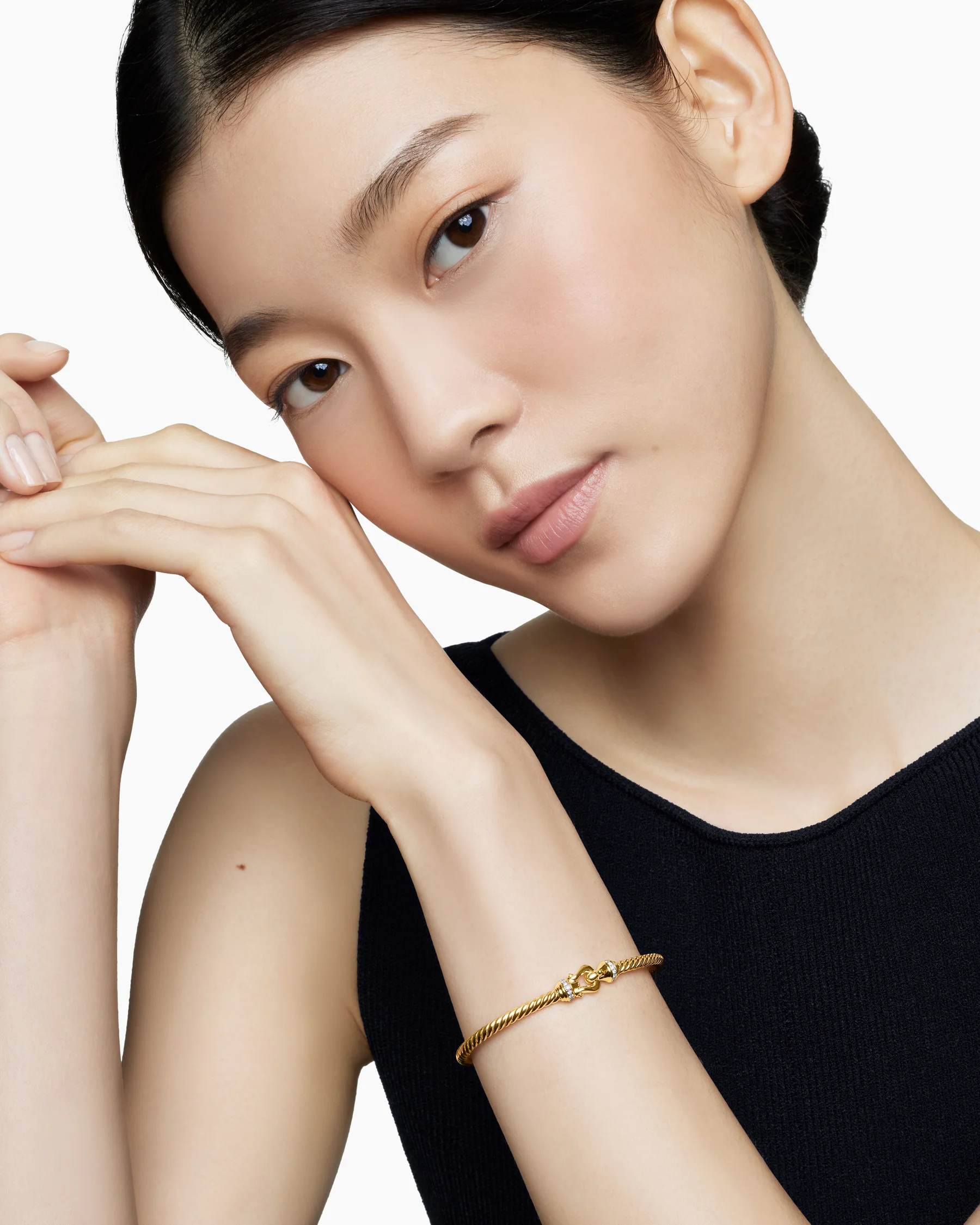 Buckle Cablespira® Flex Bracelet in 18K Yellow Gold with Diamonds, 3.5mm 7 Buckle Cablespira® Flex Bracelet in 18K Yellow Gold with Diamonds, 3.5mm
