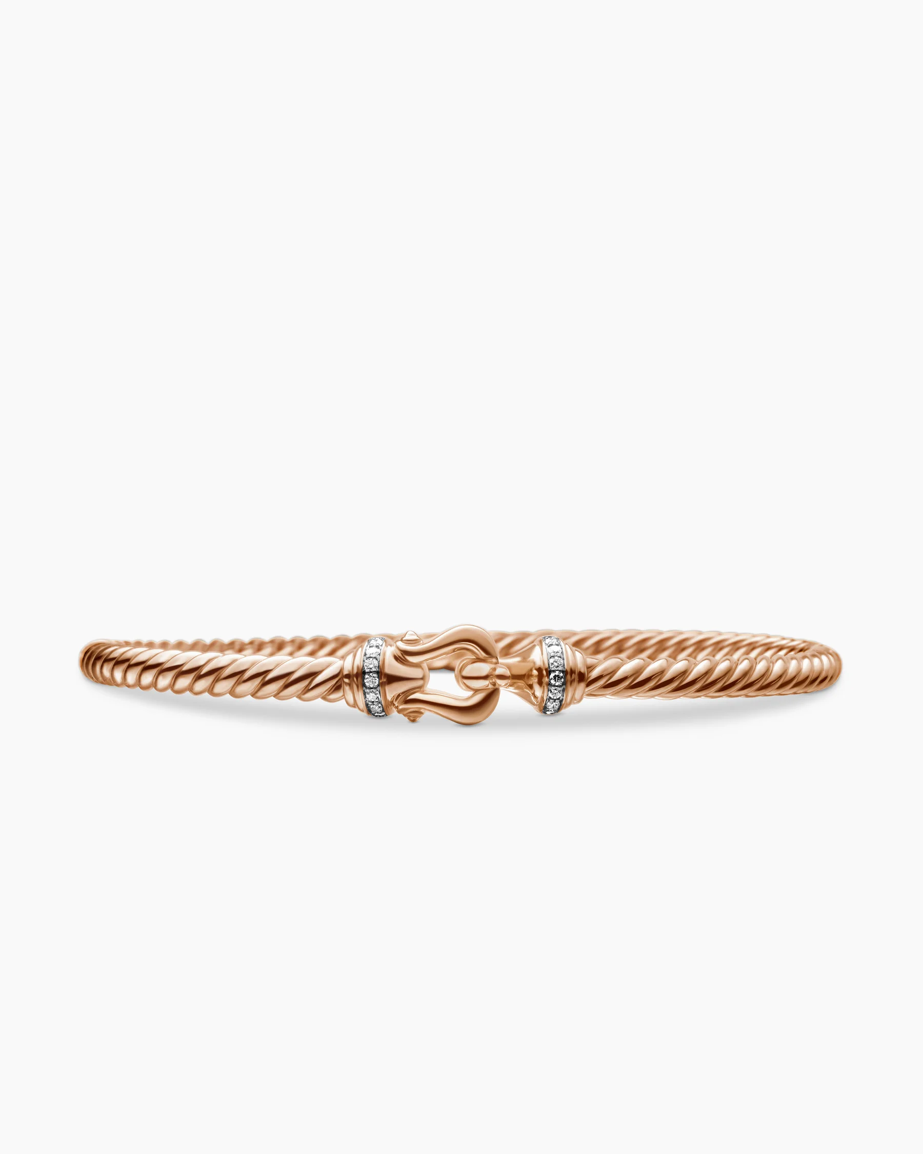Buckle Cablespira® Flex Bracelet in 18K Yellow Gold with Diamonds, 3.5mm 9 Buckle Cablespira® Flex Bracelet in 18K Yellow Gold with Diamonds, 3.5mm