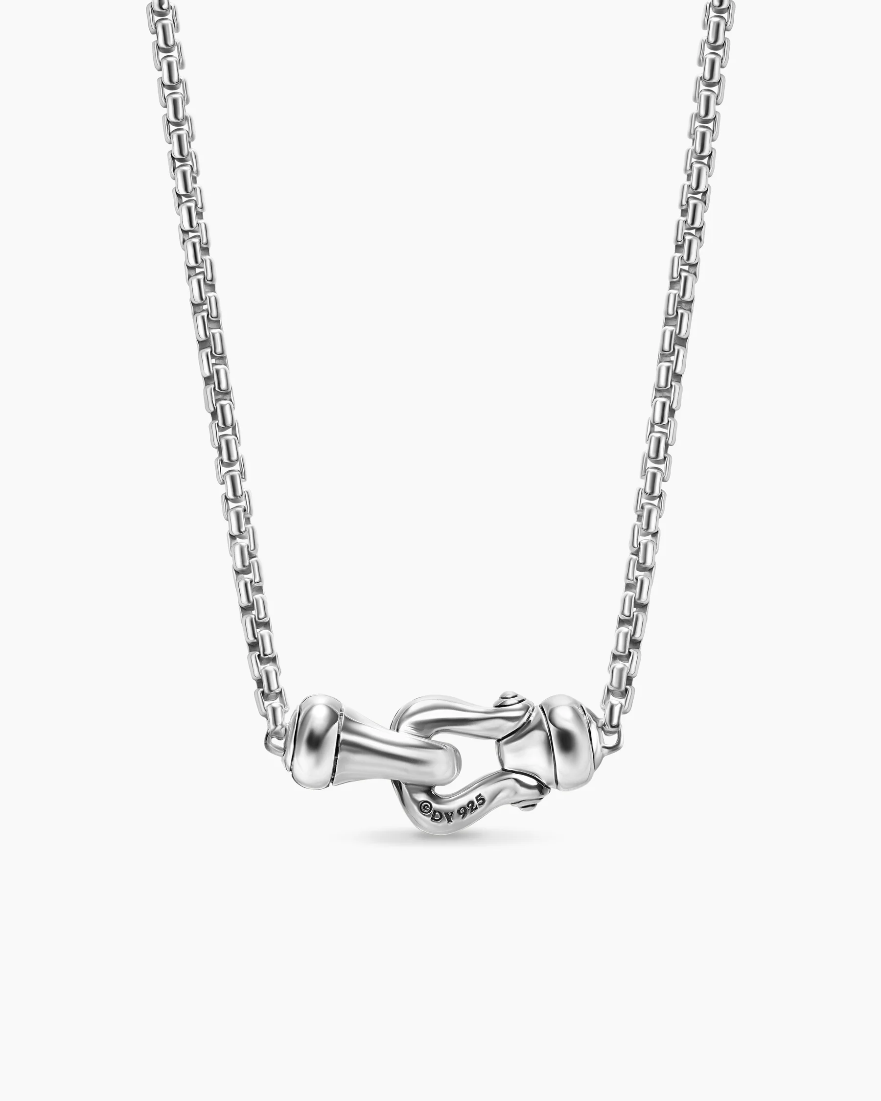 Petite Buckle Necklace in Sterling Silver with Diamonds, 16.2mm 4 Petite Buckle Necklace in Sterling Silver with Diamonds, 16.2mm