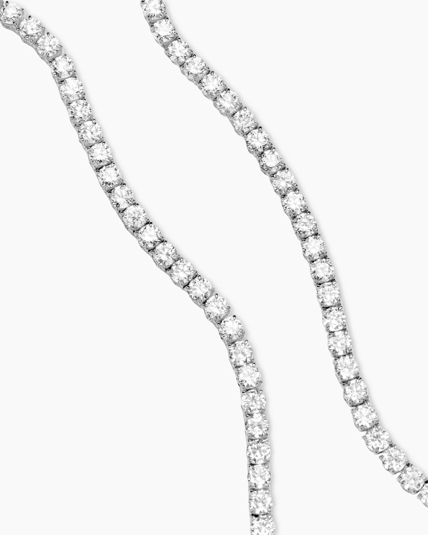 Tennis Necklace in 18K Yellow Gold with Diamonds, 4mm 3 Tennis Necklace in 18K Yellow Gold with Diamonds, 4mm