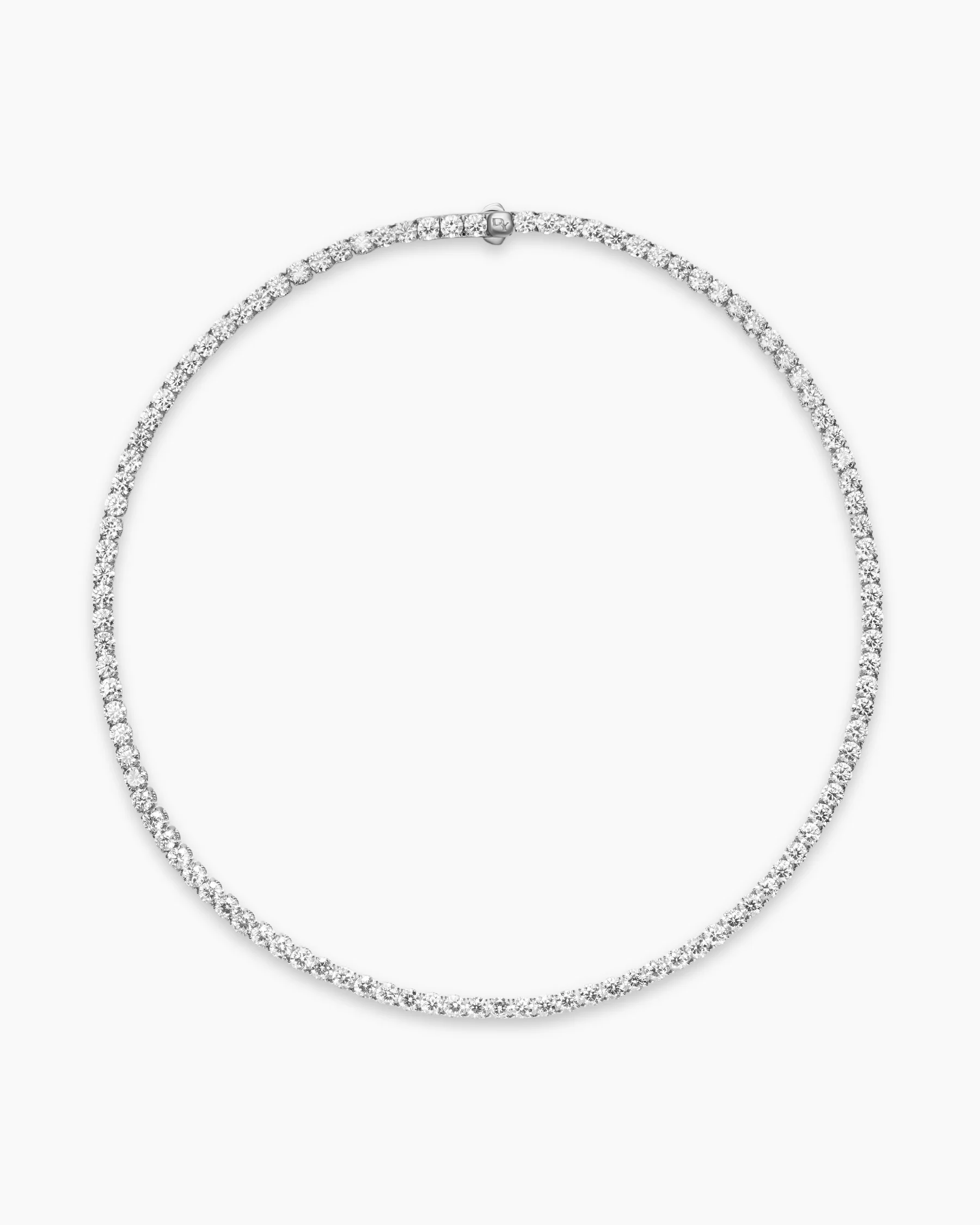 Tennis Necklace in 18K Yellow Gold with Diamonds, 4mm 4 Tennis Necklace in 18K Yellow Gold with Diamonds, 4mm