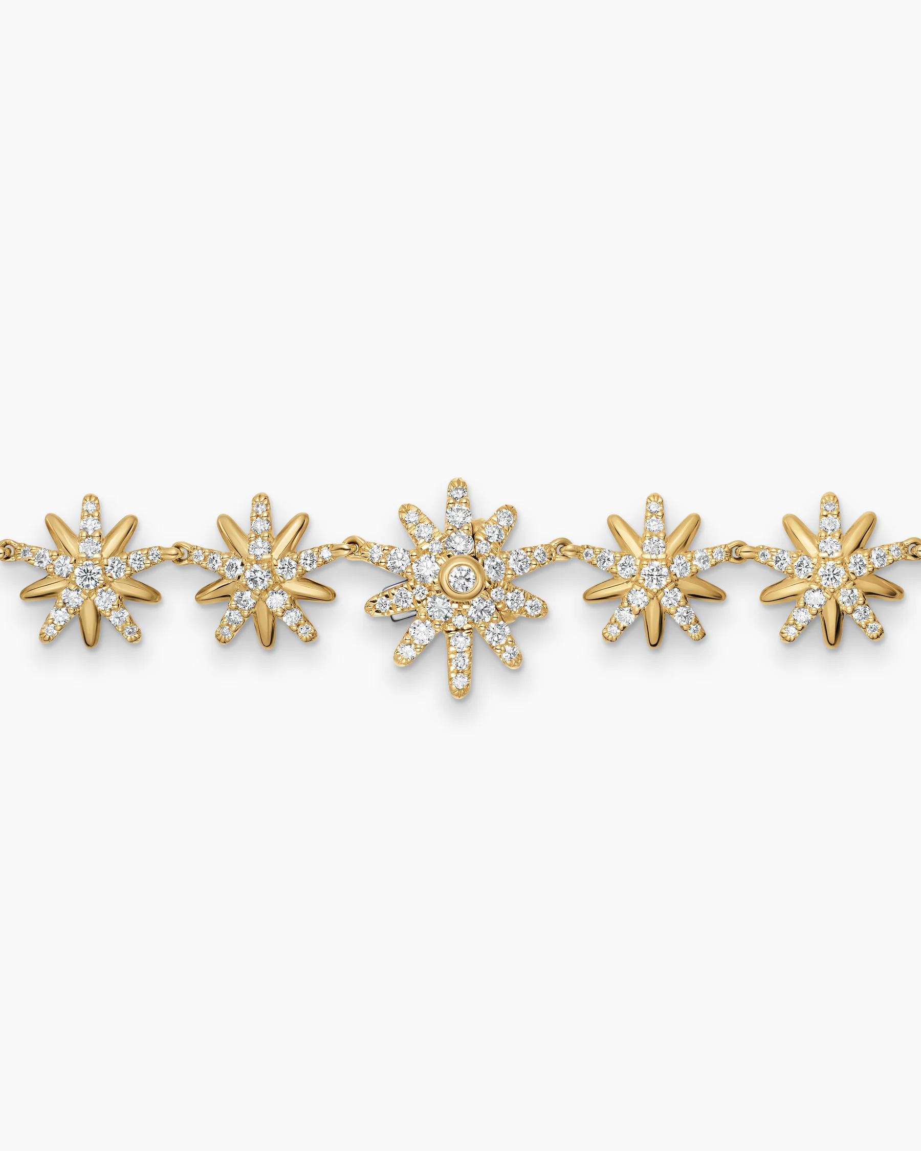 Starburst Tennis Necklace in 18K White Gold with Diamonds, 12.5mm 5 Starburst Tennis Necklace in 18K White Gold with Diamonds, 12.5mm