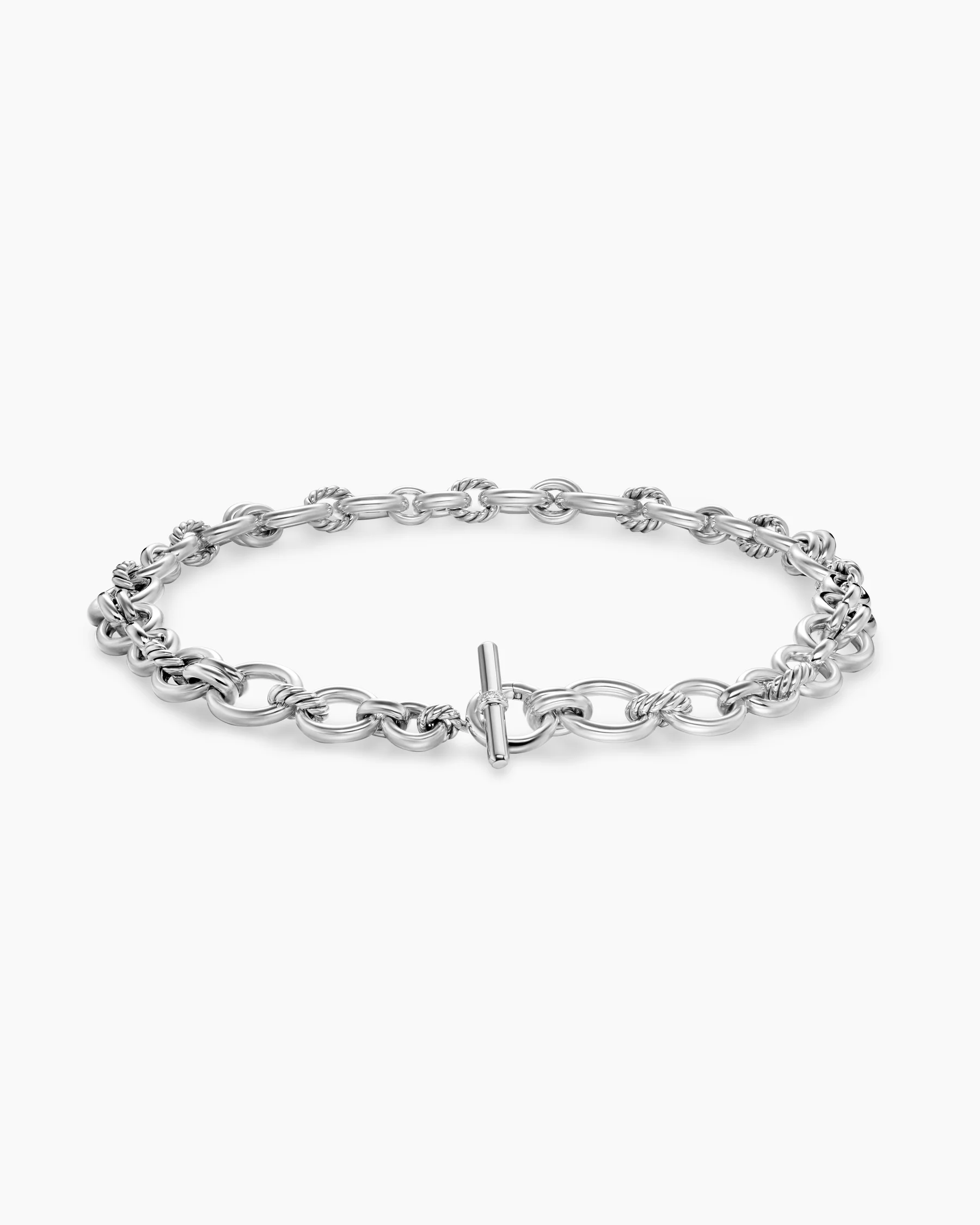 DY Mercer® Chain Necklace in Sterling Silver with 18K Yellow Gold and Diamonds, 8mm 3 DY Mercer® Chain Necklace in Sterling Silver with 18K Yellow Gold and Diamonds, 8mm
