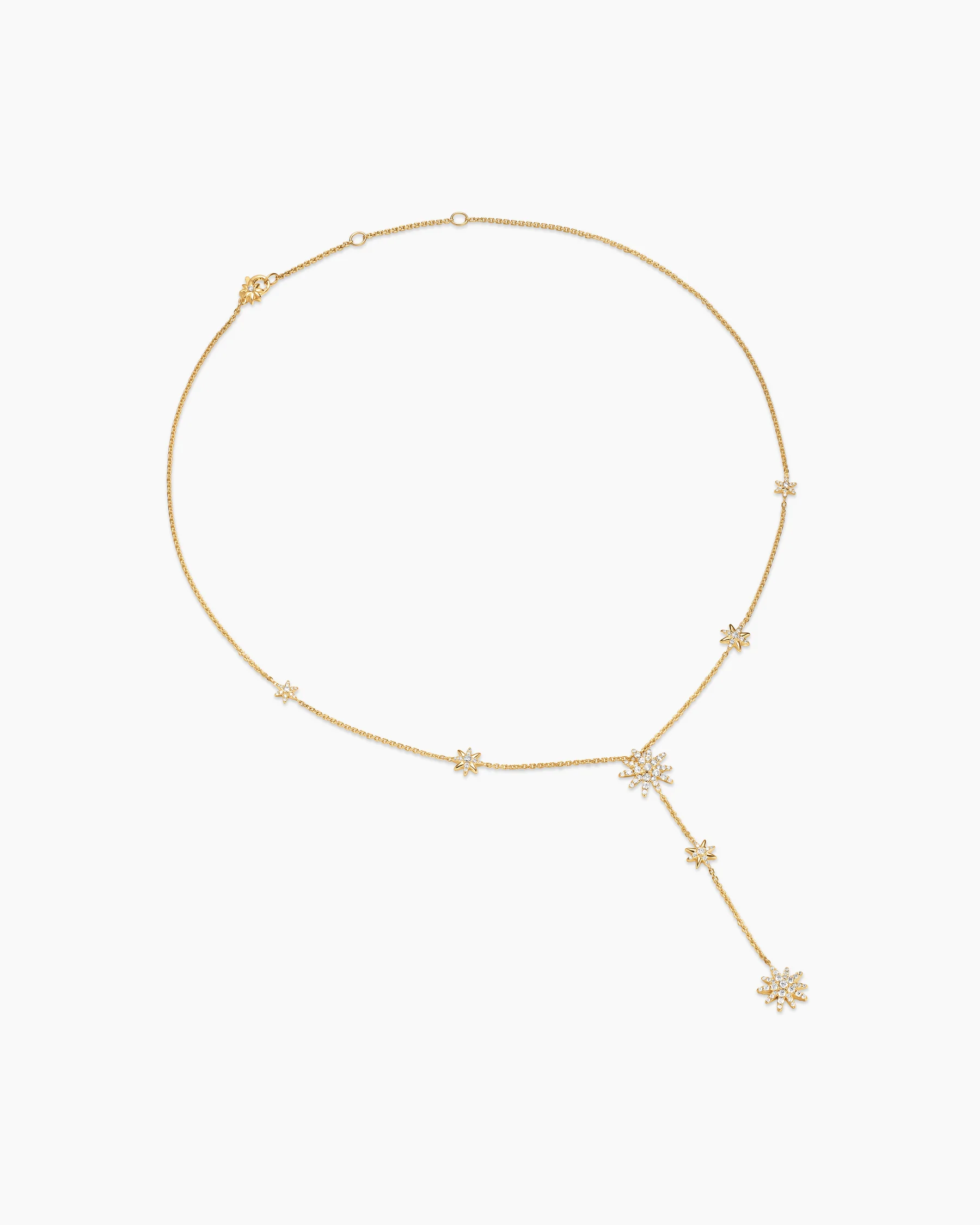 Starburst Y Necklace in 18K Yellow Gold with Diamonds, 76.7mm 2 Starburst Y Necklace in 18K Yellow Gold with Diamonds, 76.7mm