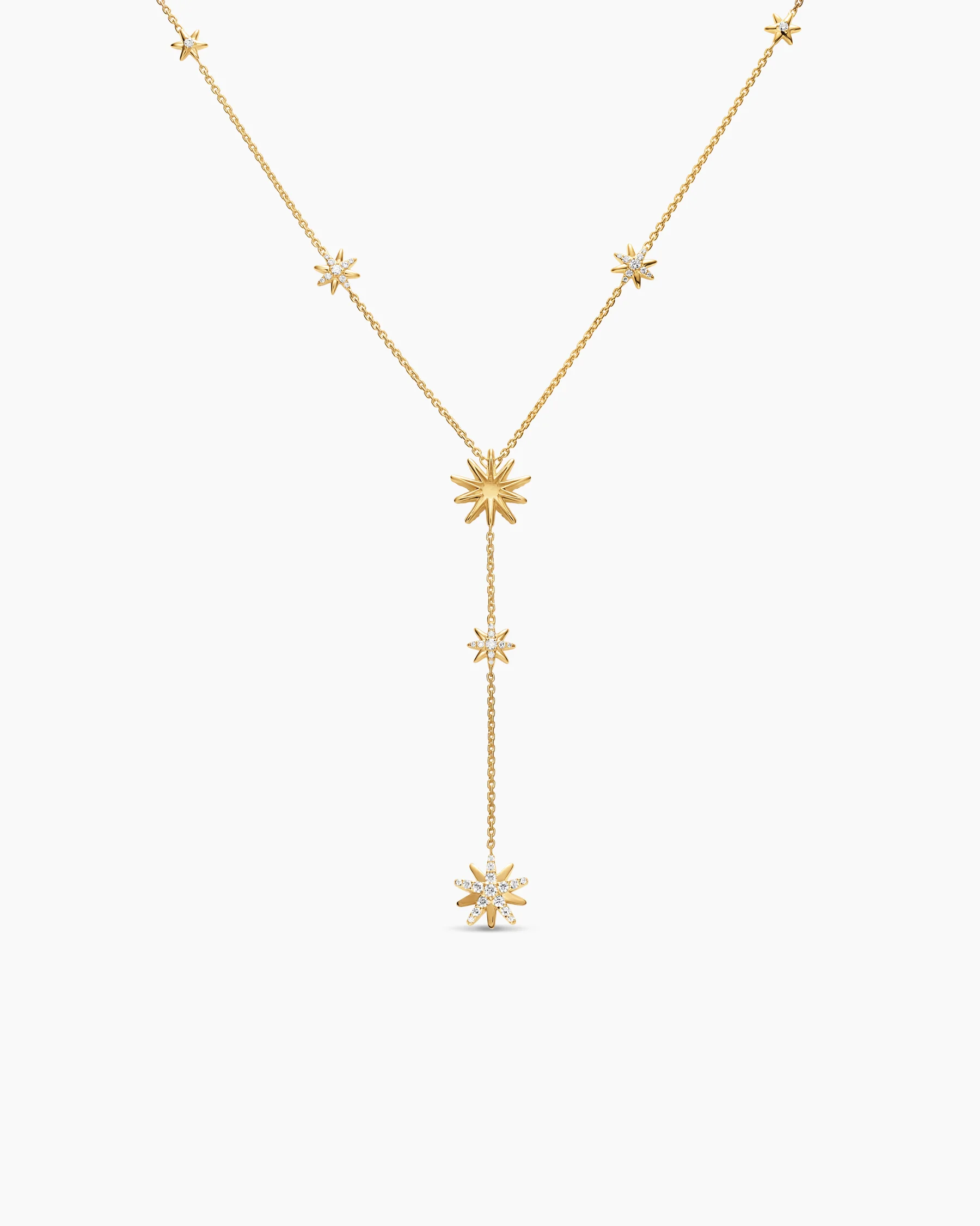 Starburst Y Necklace in 18K Yellow Gold with Diamonds, 76.7mm 3 Starburst Y Necklace in 18K Yellow Gold with Diamonds, 76.7mm