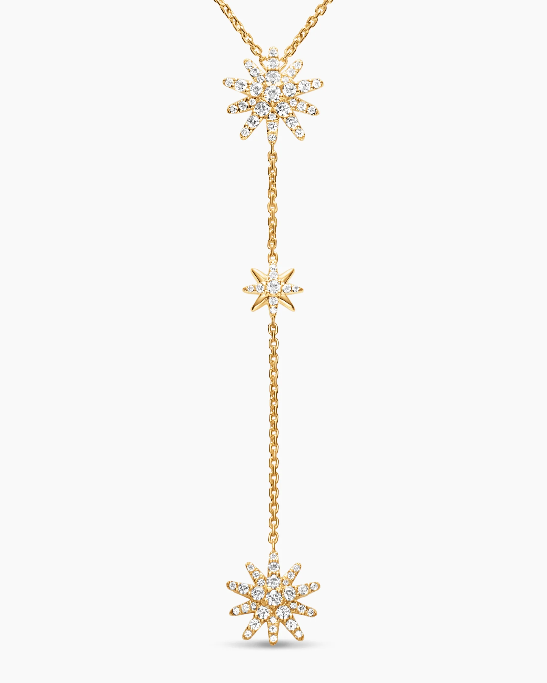 Starburst Y Necklace in 18K Yellow Gold with Diamonds, 76.7mm 4 Starburst Y Necklace in 18K Yellow Gold with Diamonds, 76.7mm