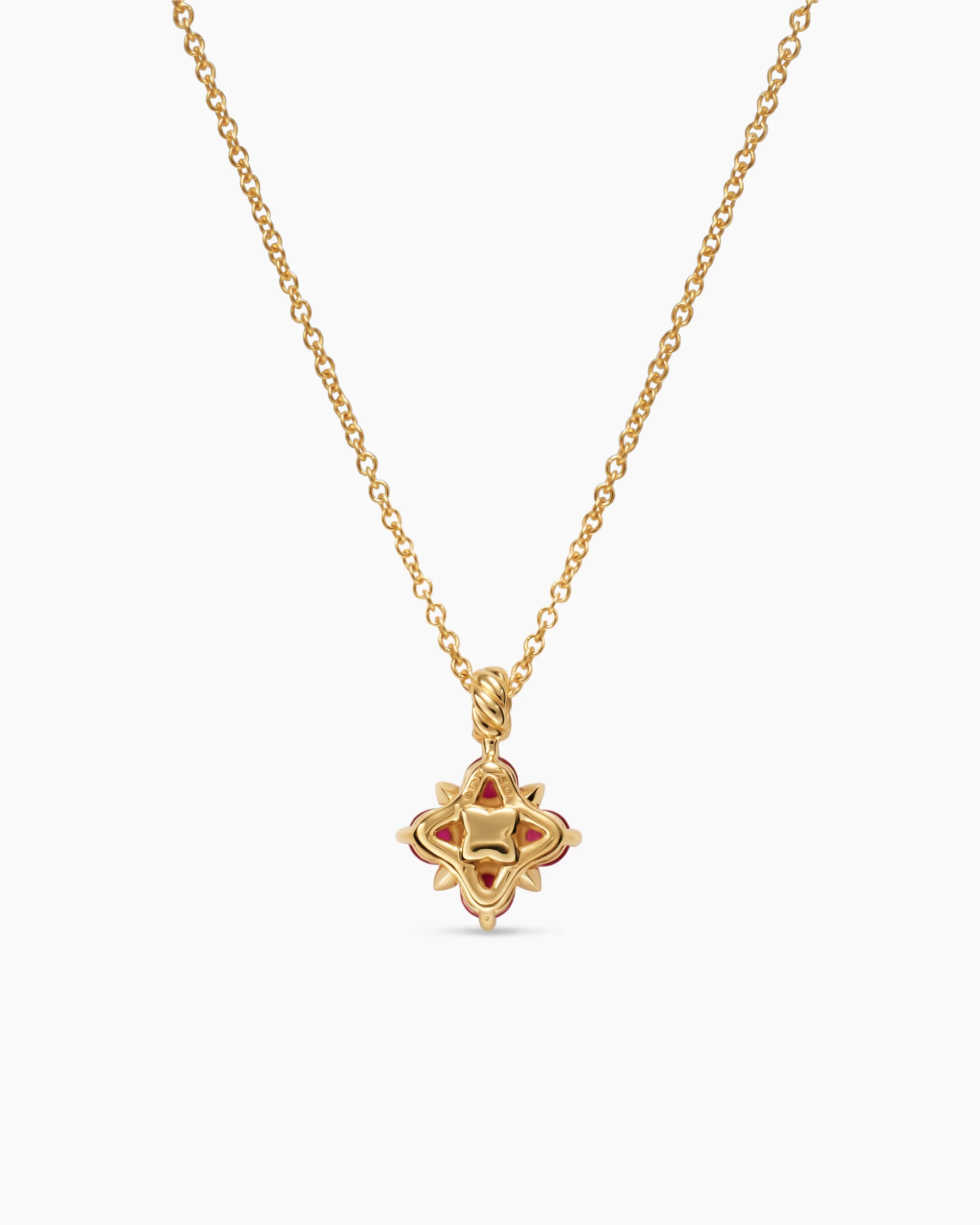 Petite Modern Renaissance® Pendant Necklace in 18K Yellow Gold with Emeralds and Diamond, 9.2mm 9 Petite Modern Renaissance® Pendant Necklace in 18K Yellow Gold with Emeralds and Diamond, 9.2mm