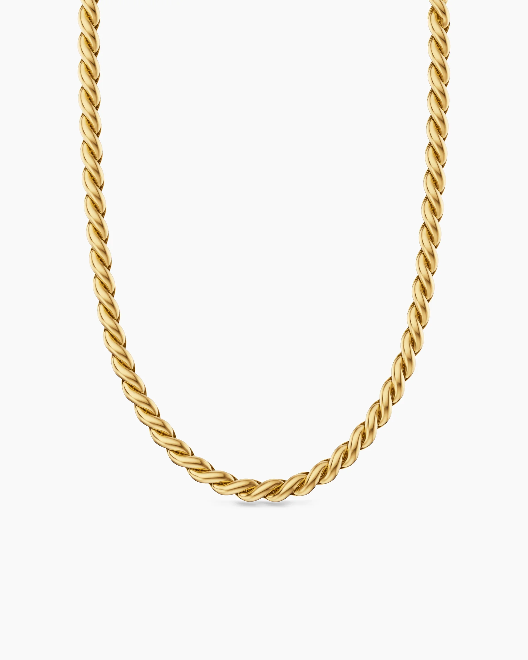 Sculpted Cable Chain Necklace in 18K Yellow Gold, 5.7mm