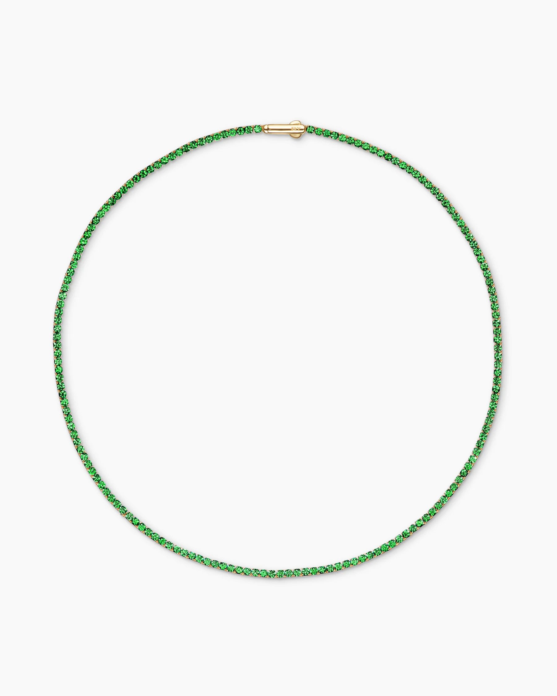 Mini Tennis Necklace in 18K Yellow Gold with Blue Sapphires, 2mm 14 Mini Tennis Necklace in 18K Yellow Gold with Blue Sapphires, 2mm