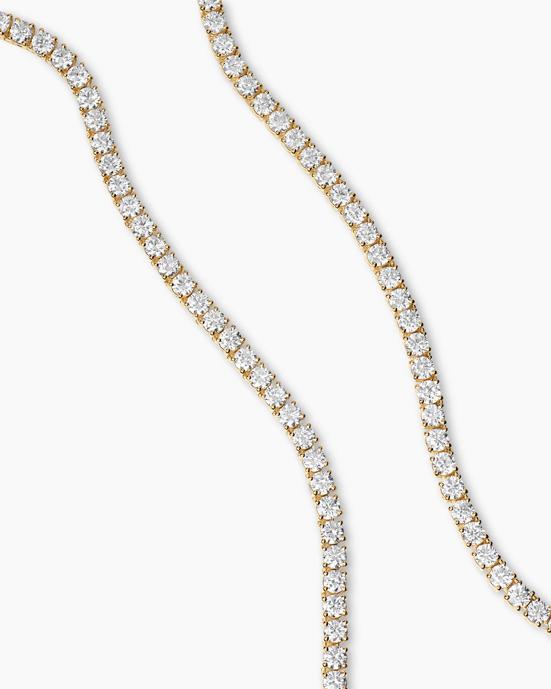 Mini Tennis Necklace in 18K Yellow Gold with Diamonds, 2mm 3 Mini Tennis Necklace in 18K Yellow Gold with Diamonds, 2mm