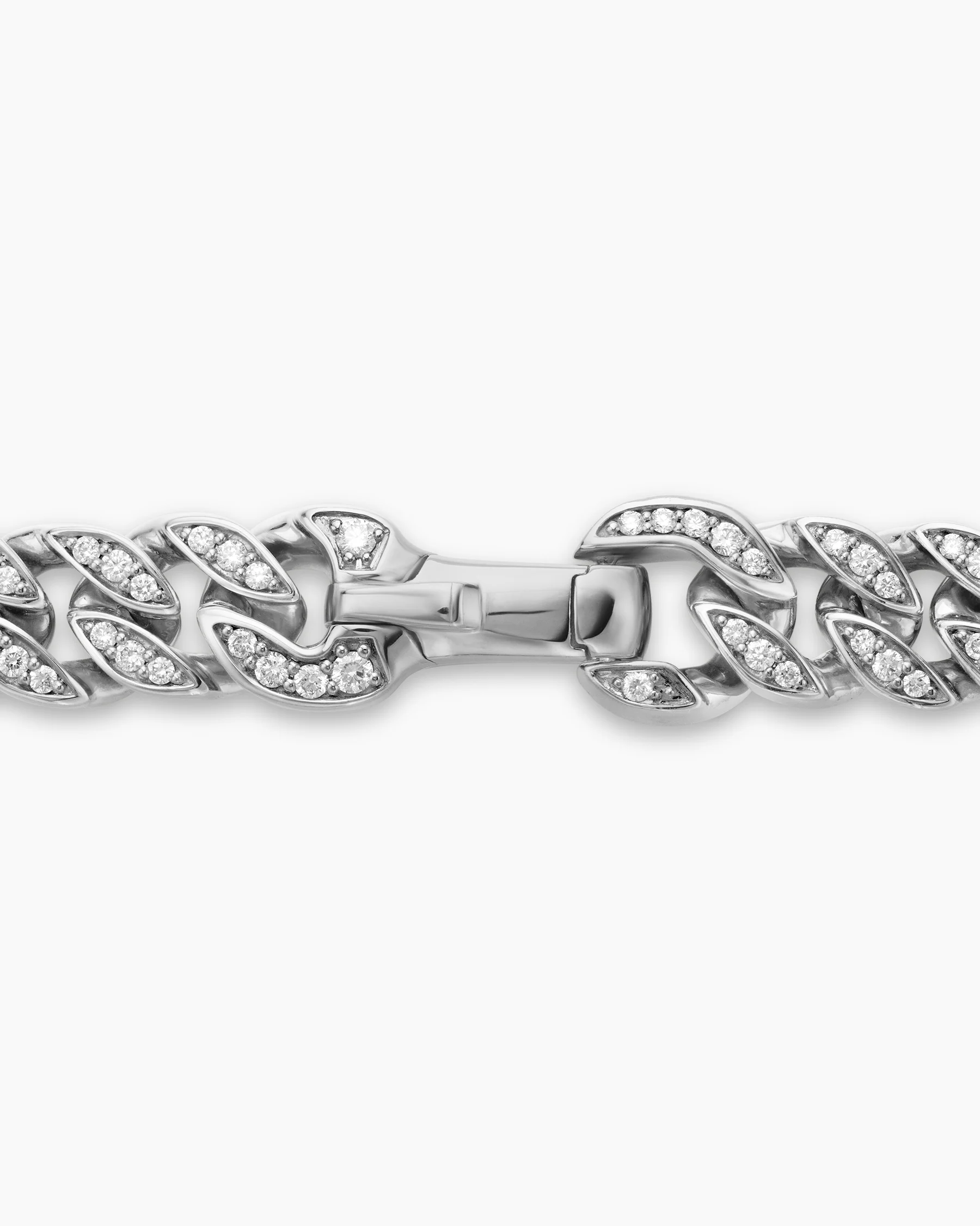 Curb Chain Necklace in 18K Rose Gold with Cognac Diamonds, 8mm 11 Curb Chain Necklace in 18K Rose Gold with Cognac Diamonds, 8mm