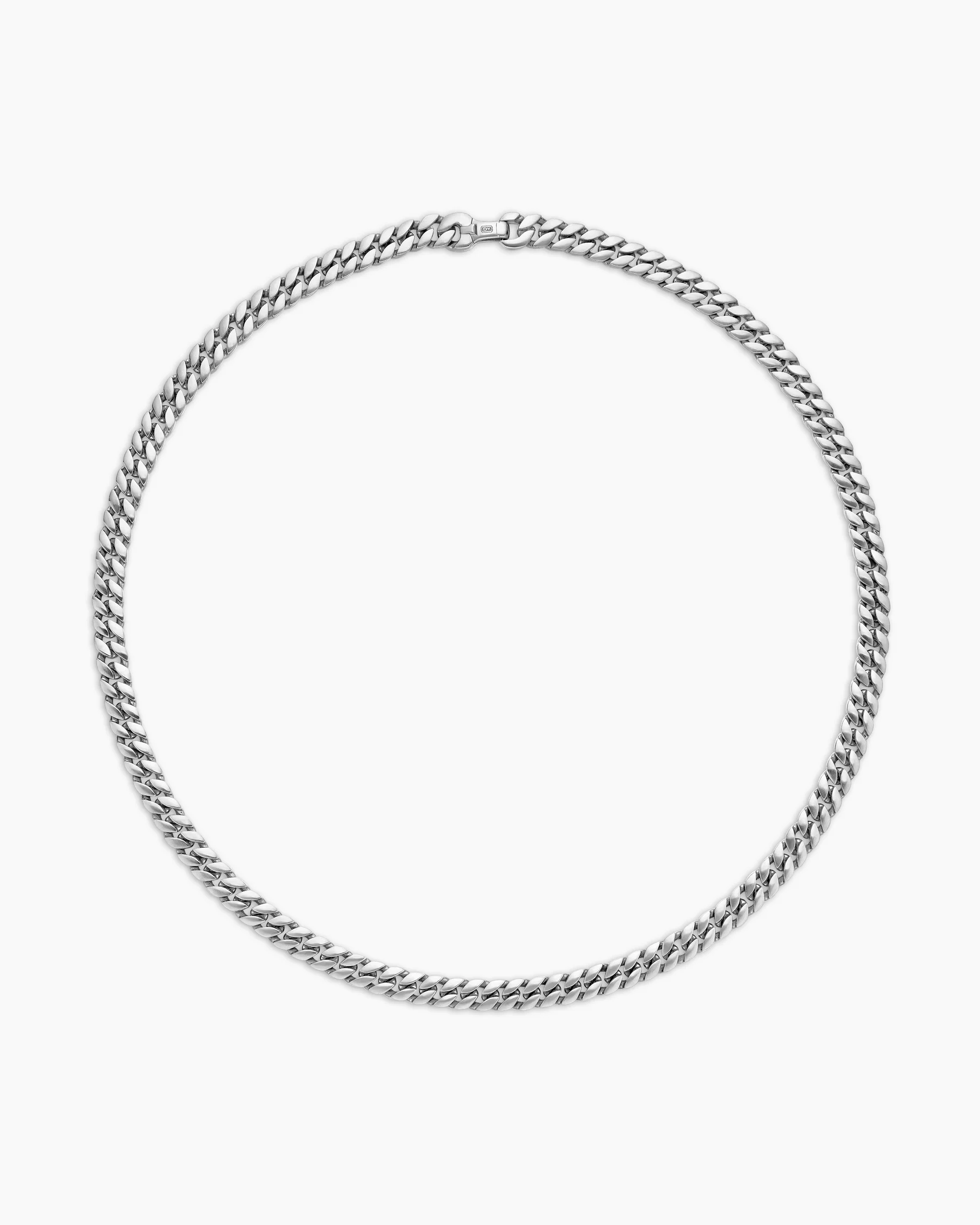 Curb Chain Necklace in 18K Rose Gold with Cognac Diamonds, 8mm 16 Curb Chain Necklace in 18K Rose Gold with Cognac Diamonds, 8mm