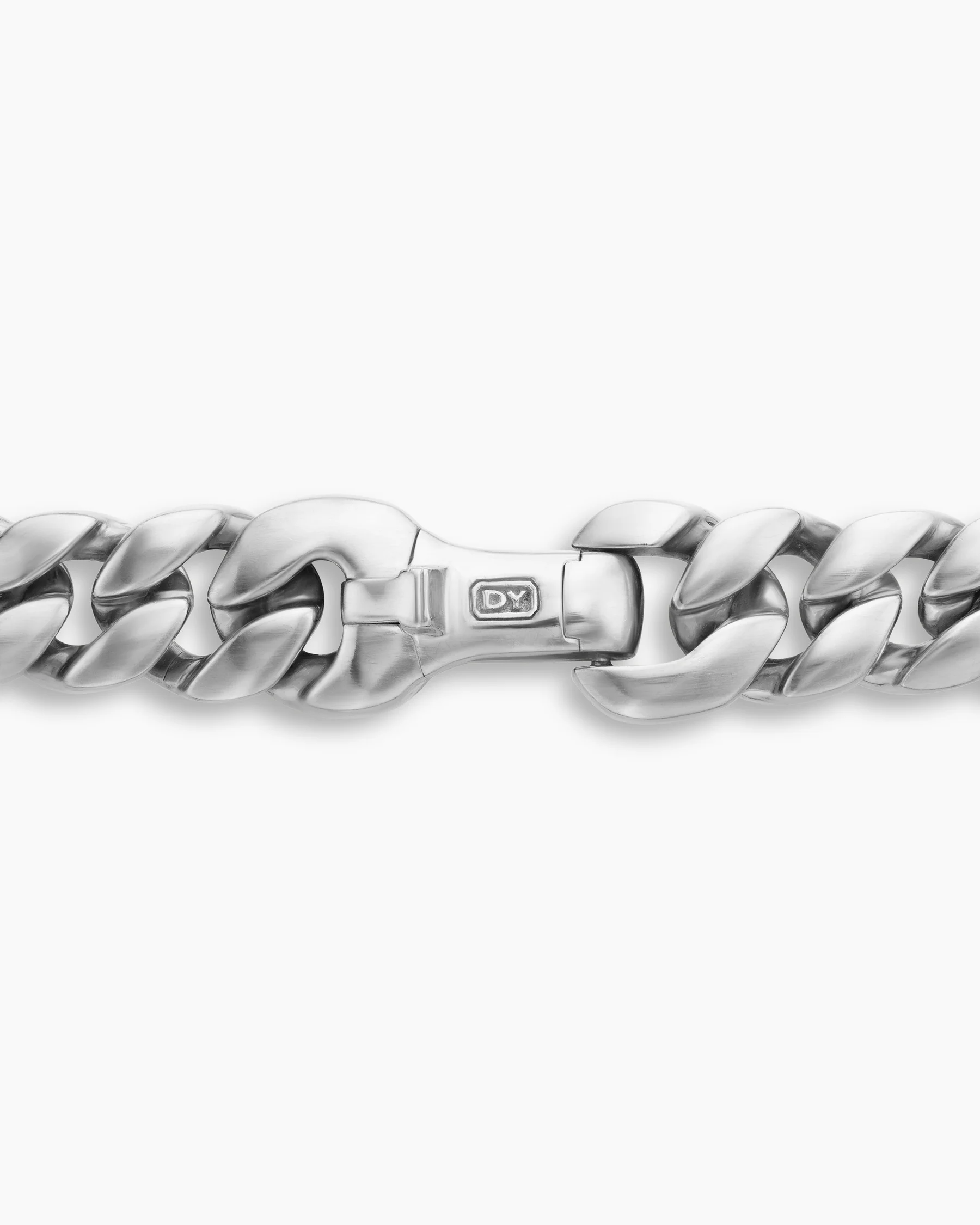 Curb Chain Necklace in 18K Rose Gold with Cognac Diamonds, 8mm 17 Curb Chain Necklace in 18K Rose Gold with Cognac Diamonds, 8mm