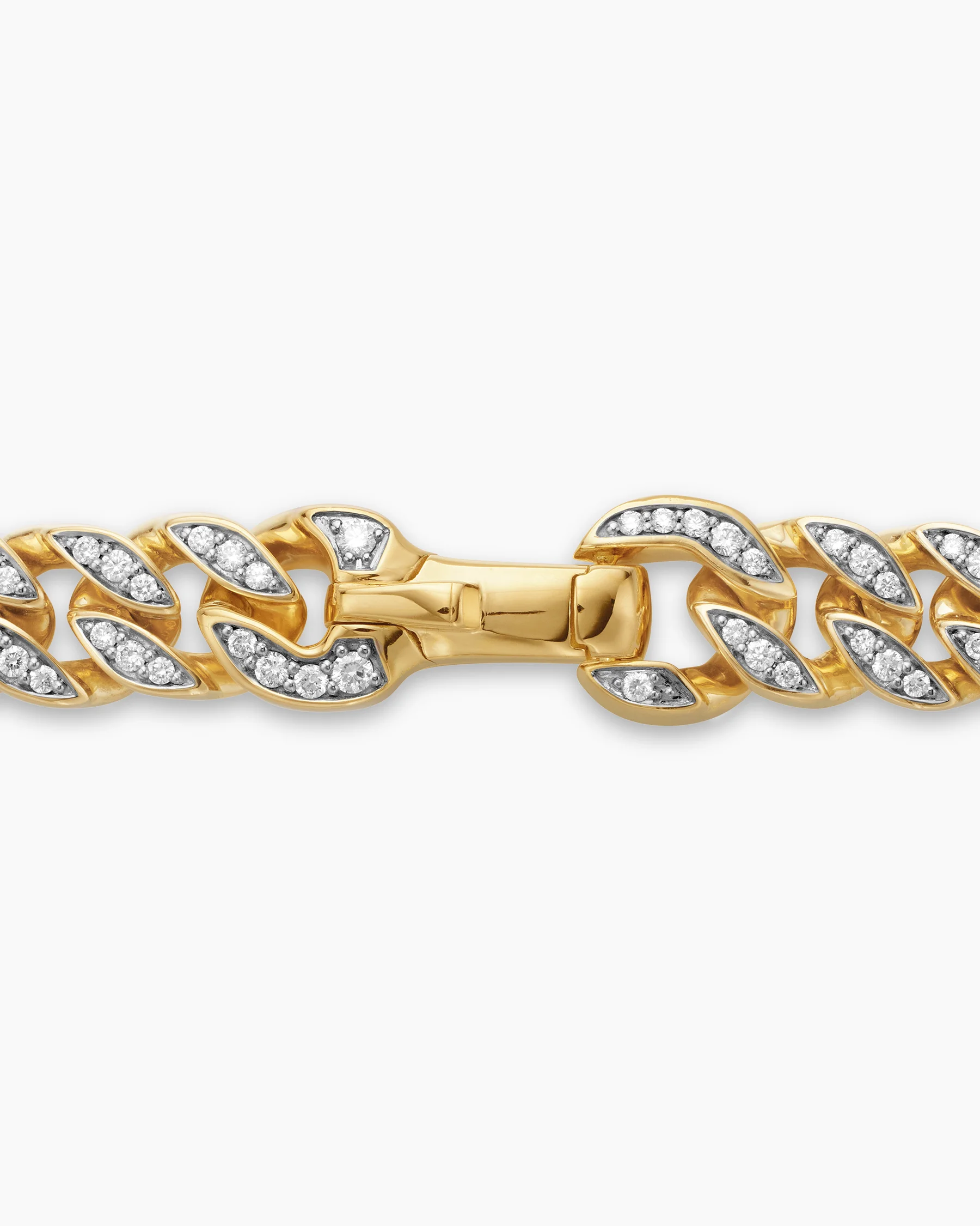 Curb Chain Necklace in Sterling Silver with Black Diamonds, 8mm 27 Curb Chain Necklace in Sterling Silver with Black Diamonds, 8mm