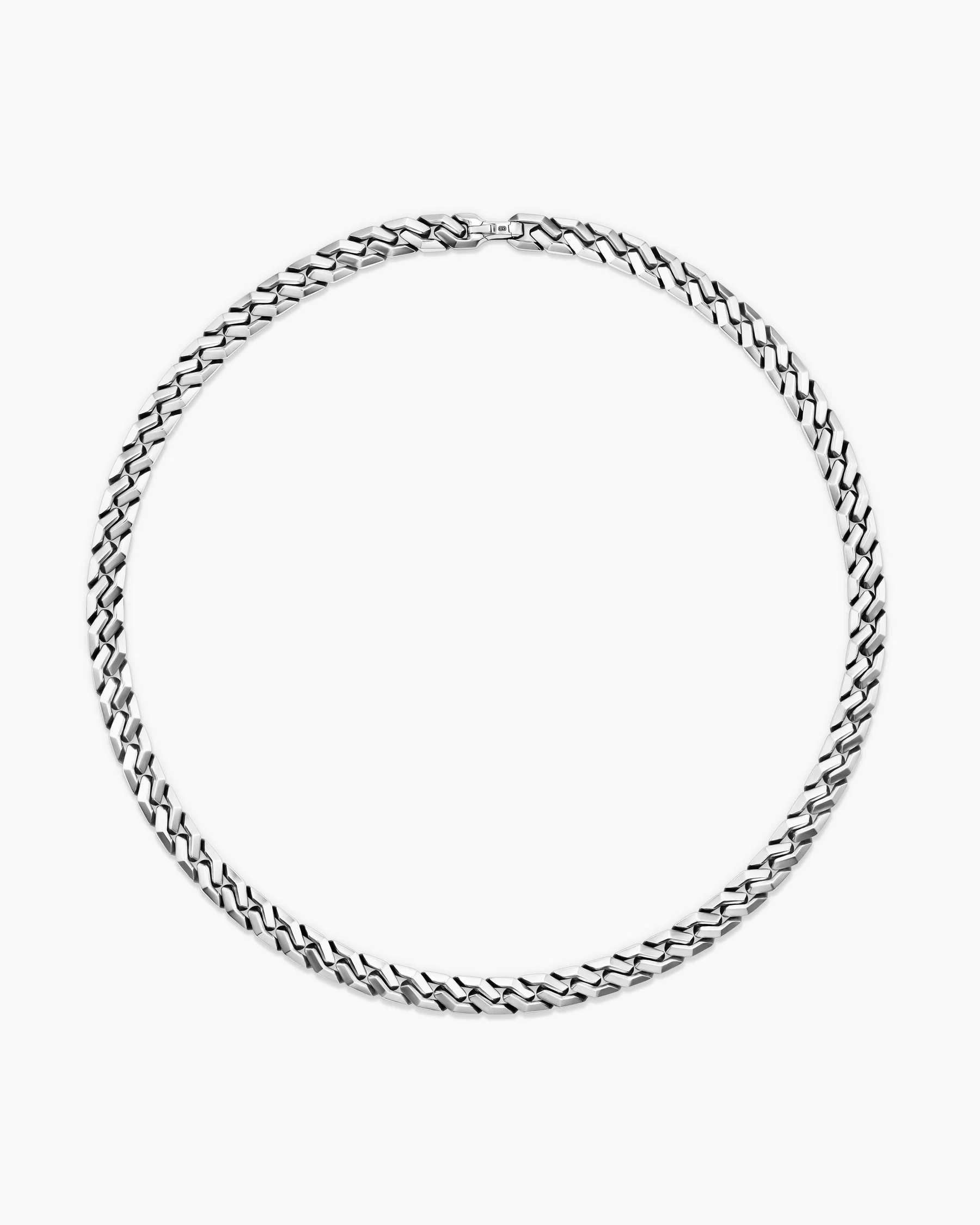Curb Chain Angular Link Necklace in Black Titanium, 8.7mm 4 Curb Chain Angular Link Necklace in Black Titanium, 8.7mm