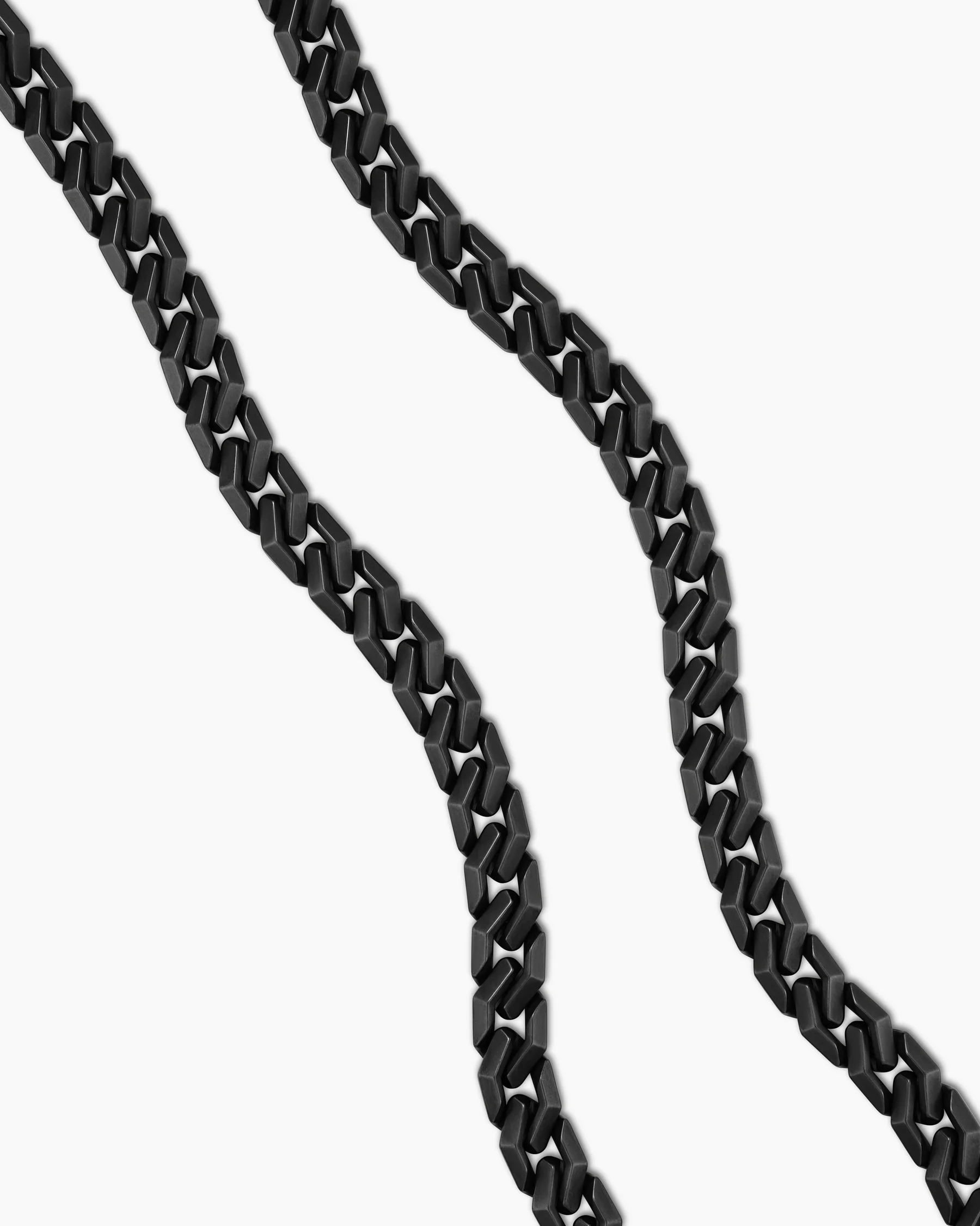 Curb Chain Angular Link Necklace in Sterling Silver, 8.7mm 18 Curb Chain Angular Link Necklace in Sterling Silver, 8.7mm