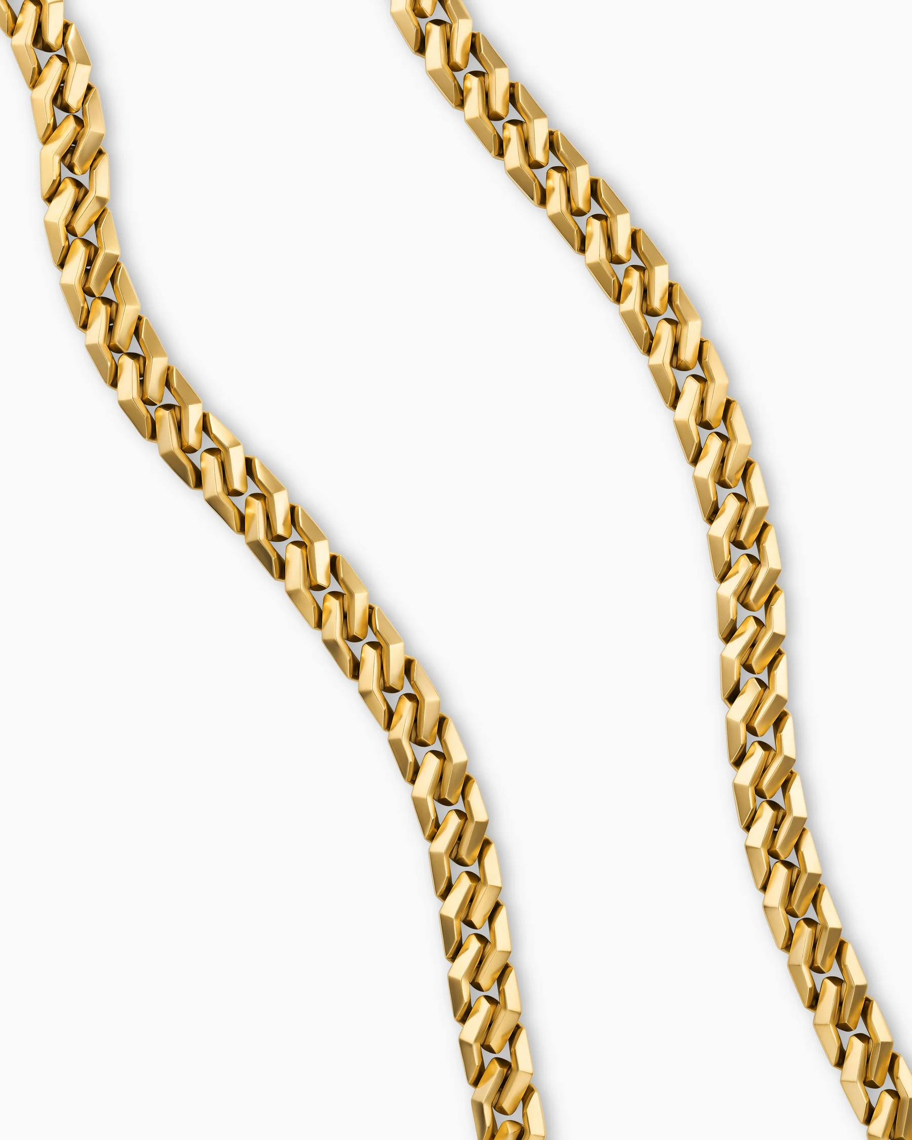 Curb Chain Angular Link Necklace in Sterling Silver, 8.7mm 8 Curb Chain Angular Link Necklace in Sterling Silver, 8.7mm