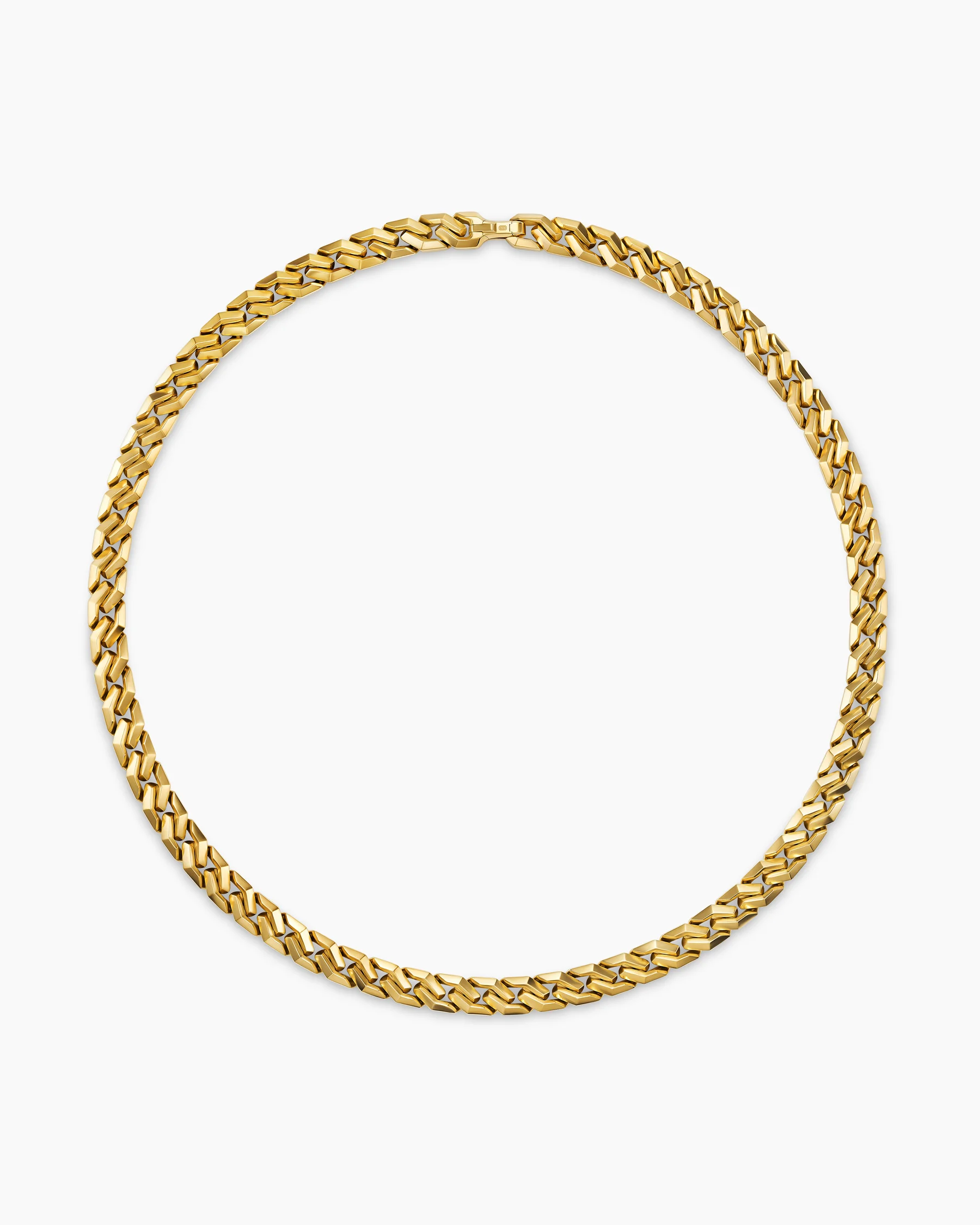 Curb Chain Angular Link Necklace in Sterling Silver, 8.7mm 9 Curb Chain Angular Link Necklace in Sterling Silver, 8.7mm