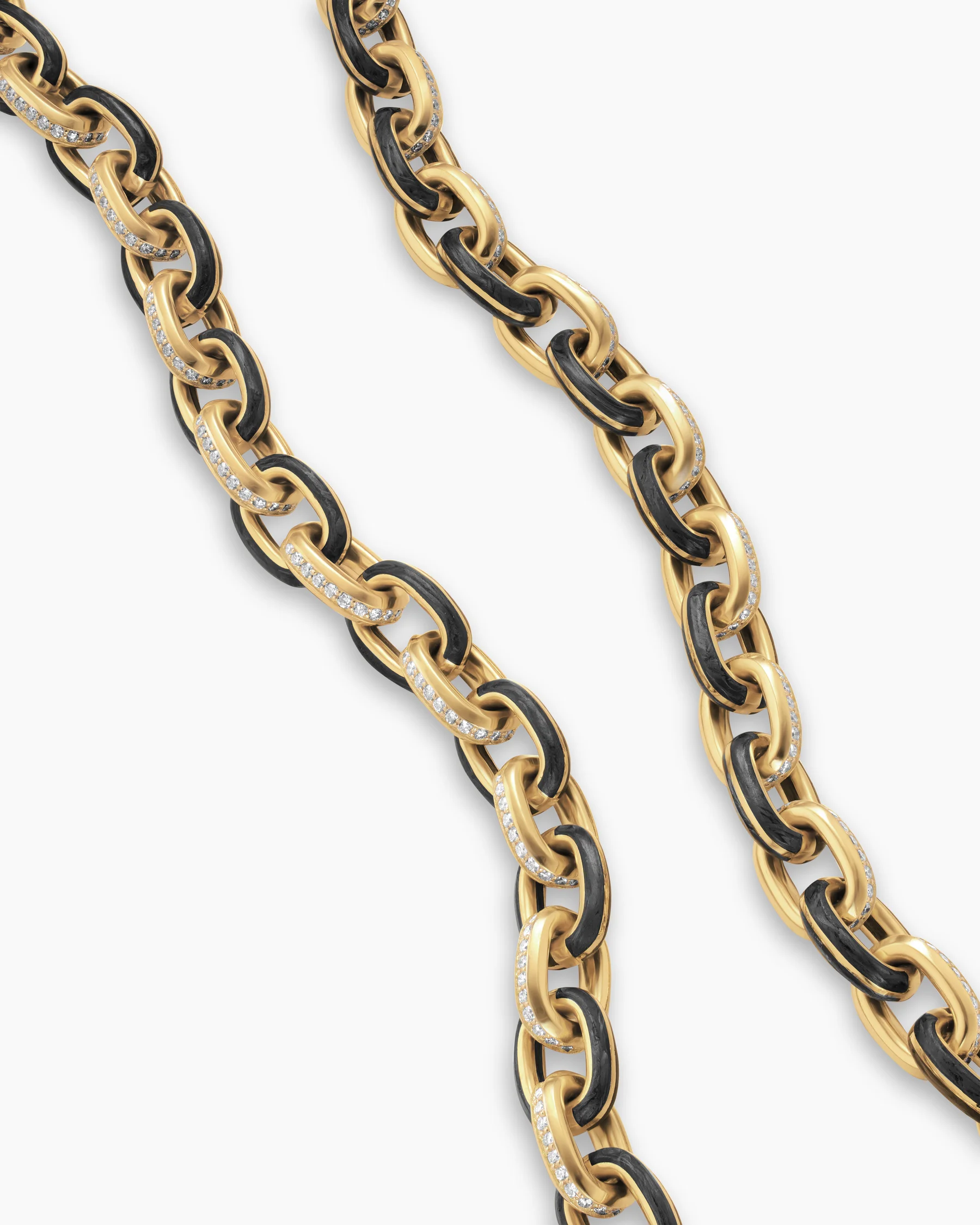 Streamline® Oval Link Necklace in 18K Yellow Gold with Forged Carbon, 10.8mm 3 Streamline® Oval Link Necklace in 18K Yellow Gold with Forged Carbon, 10.8mm