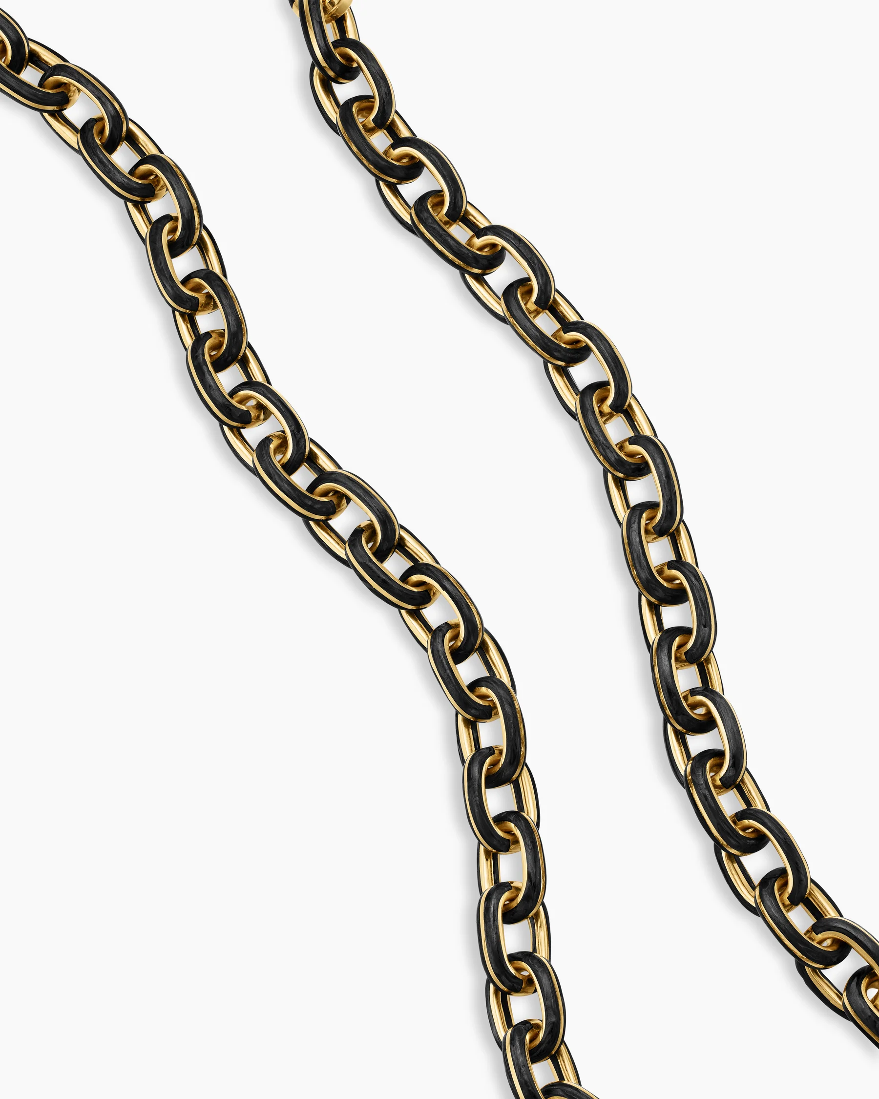 Streamline® Oval Link Necklace in 18K Yellow Gold with Forged Carbon, 10.8mm 7 Streamline® Oval Link Necklace in 18K Yellow Gold with Forged Carbon, 10.8mm