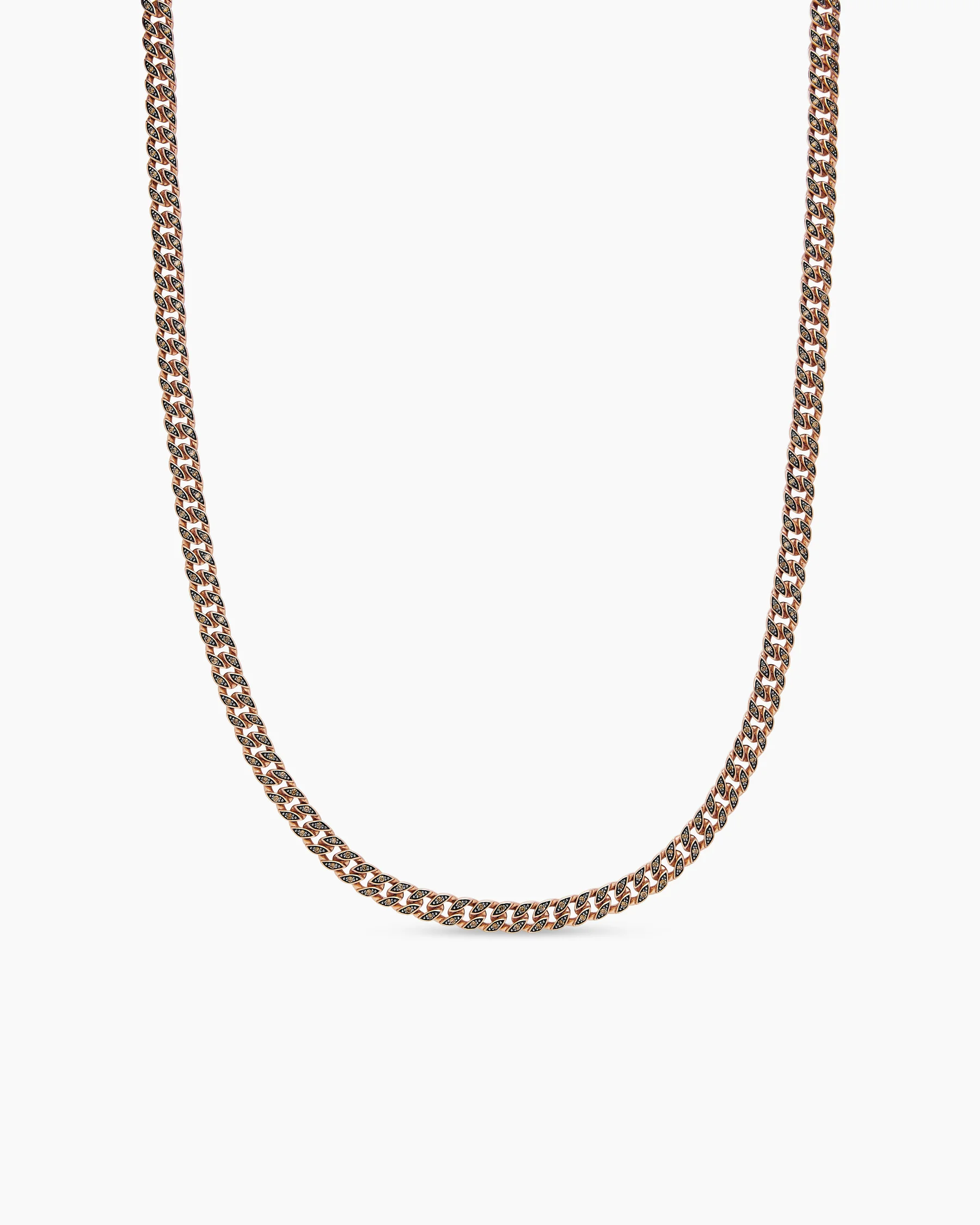 Curb Chain Necklace in 18K Rose Gold, 6mm 46 Curb Chain Necklace in 18K Rose Gold, 6mm