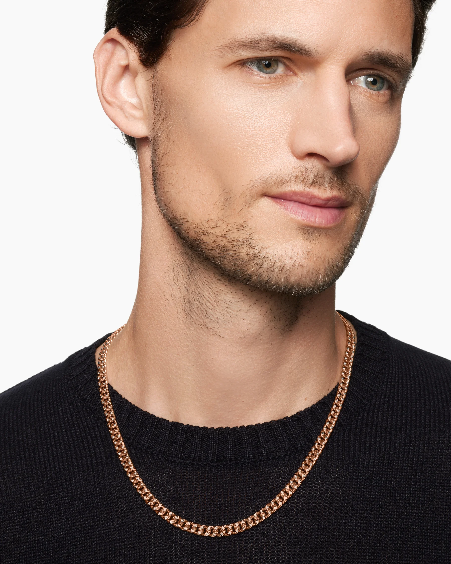 Curb Chain Necklace in 18K Rose Gold, 6mm 51 Curb Chain Necklace in 18K Rose Gold, 6mm