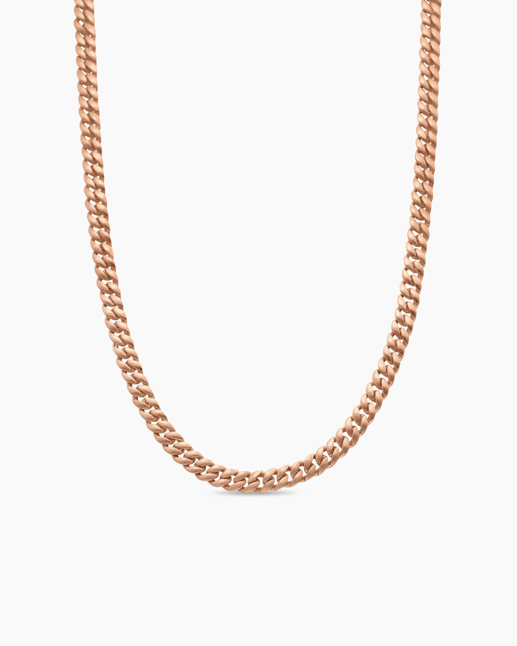 Curb Chain Necklace in 18K Rose Gold, 6mm 53 Curb Chain Necklace in 18K Rose Gold, 6mm