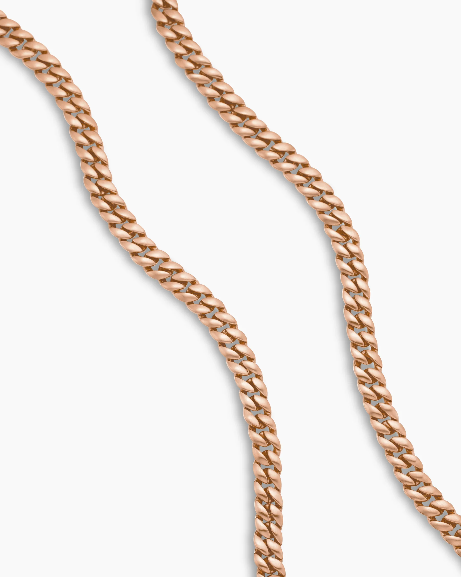 Curb Chain Necklace in 18K Rose Gold, 6mm 55 Curb Chain Necklace in 18K Rose Gold, 6mm