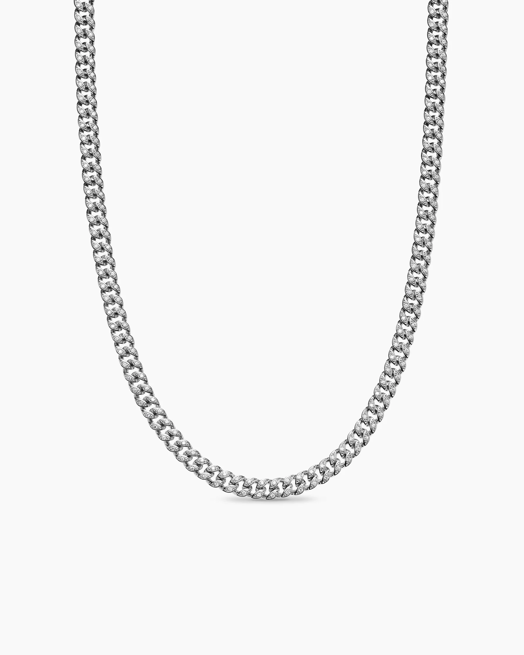 Curb Chain Necklace in Sterling Silver, 6mm