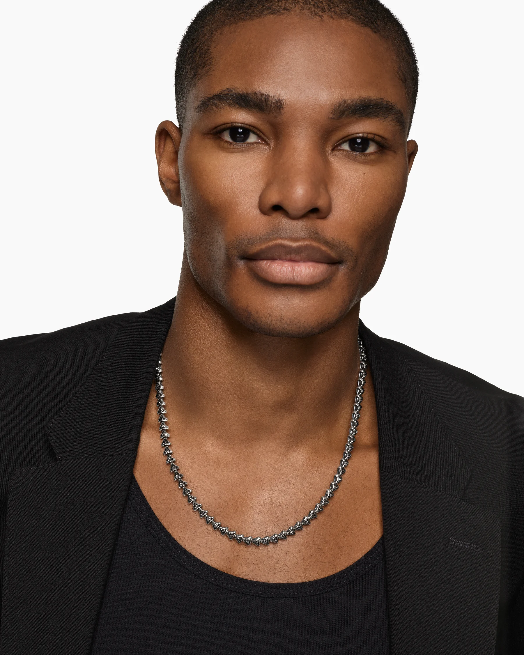 Armory® Necklace in 18K Yellow Gold with Diamonds, 7.5mm