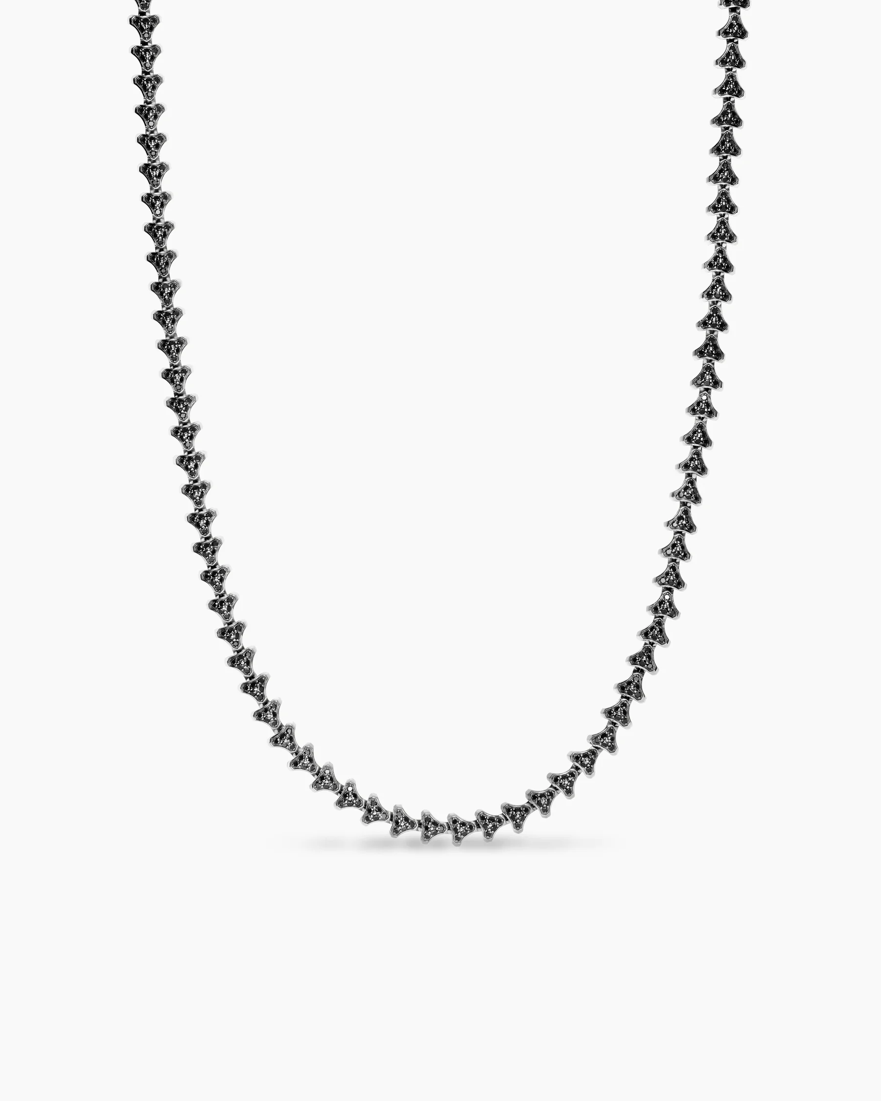 Armory® Necklace in Black Titanium with Black Diamonds, 7.5mm