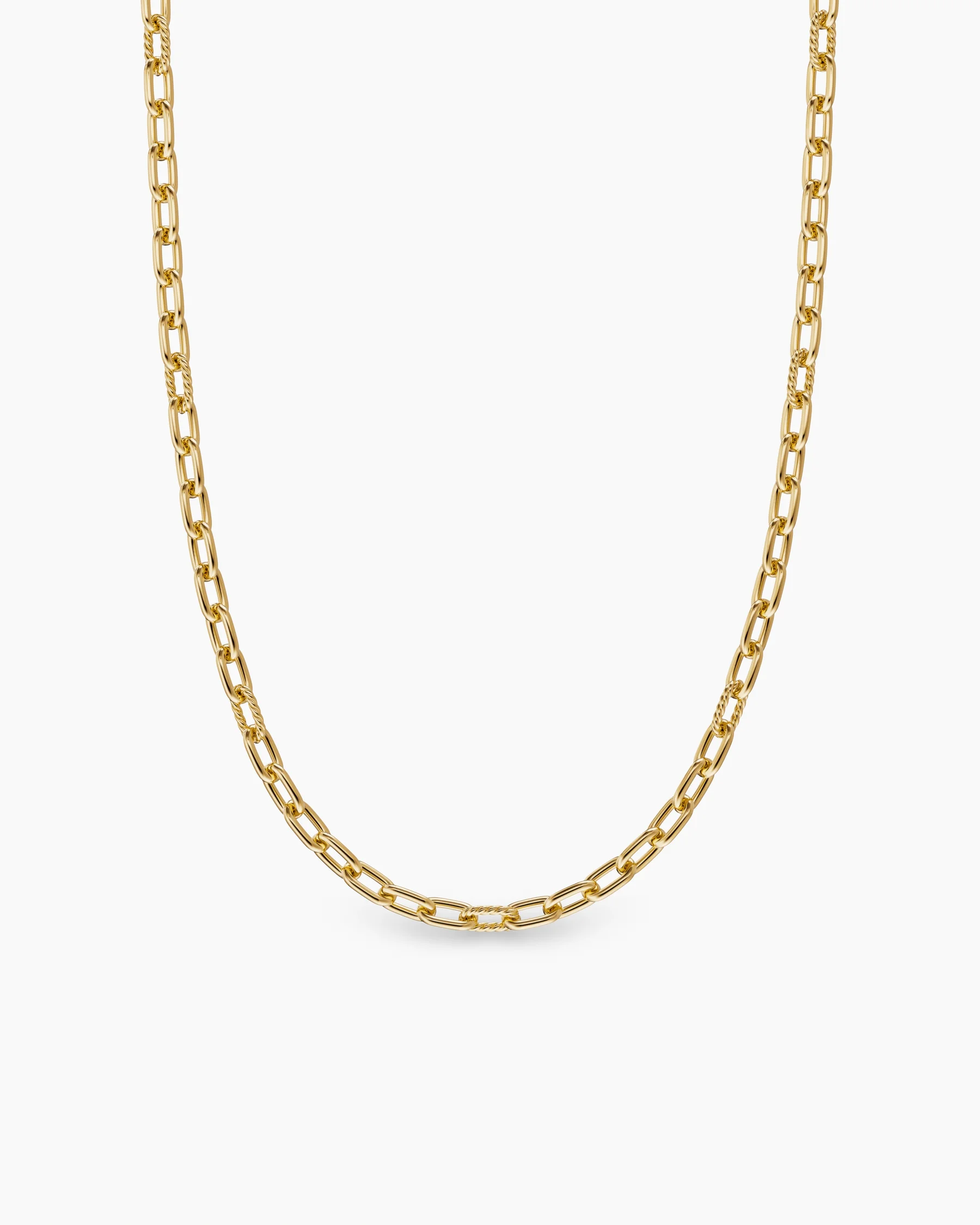 DY Madison® Chain Necklace in Grey Titanium with 18K Rose Gold, 6mm