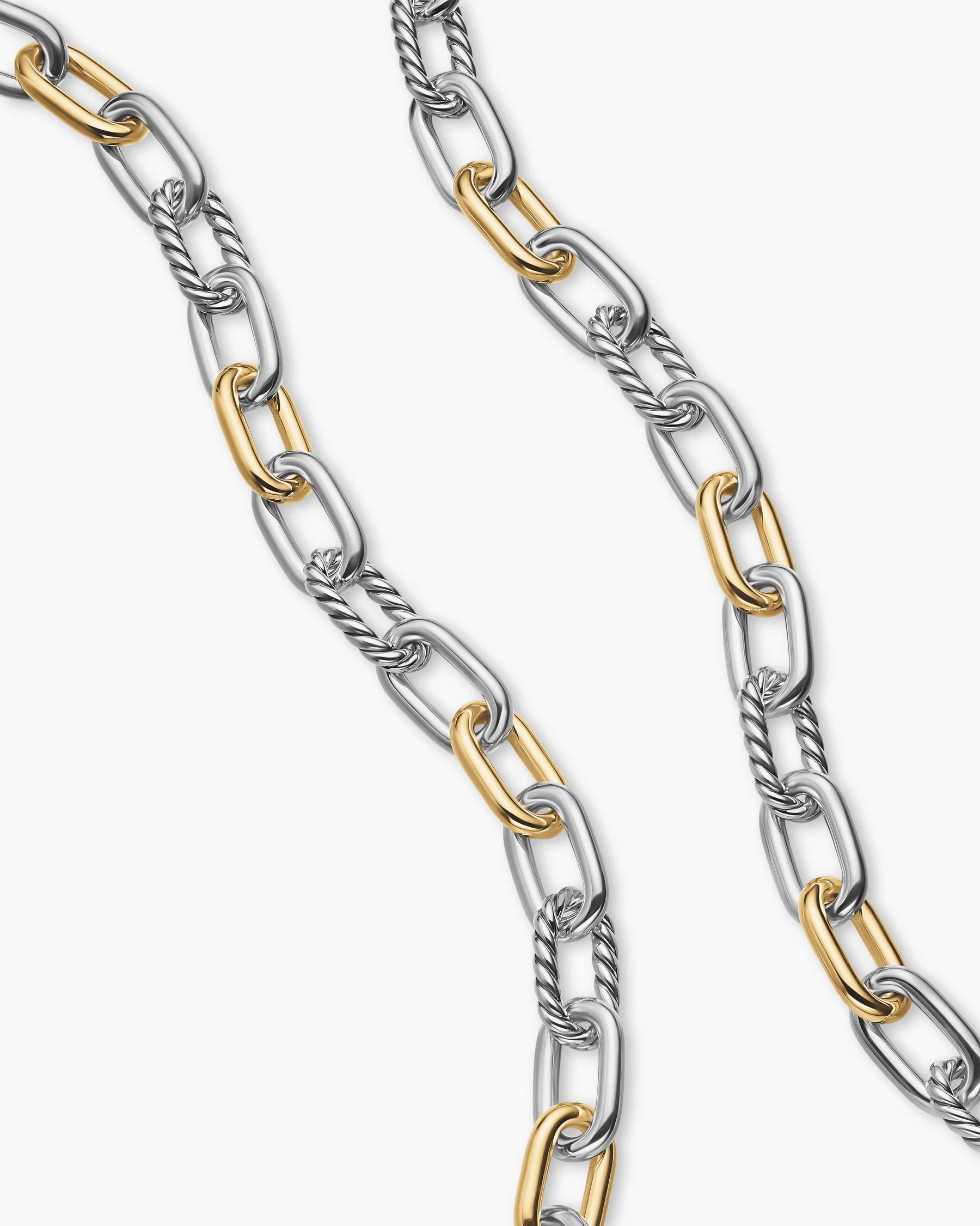 DY Madison® Chain Necklace in Sterling Silver with 18K Yellow Gold, 8.5mm 2 DY Madison® Chain Necklace in Sterling Silver with 18K Yellow Gold, 8.5mm
