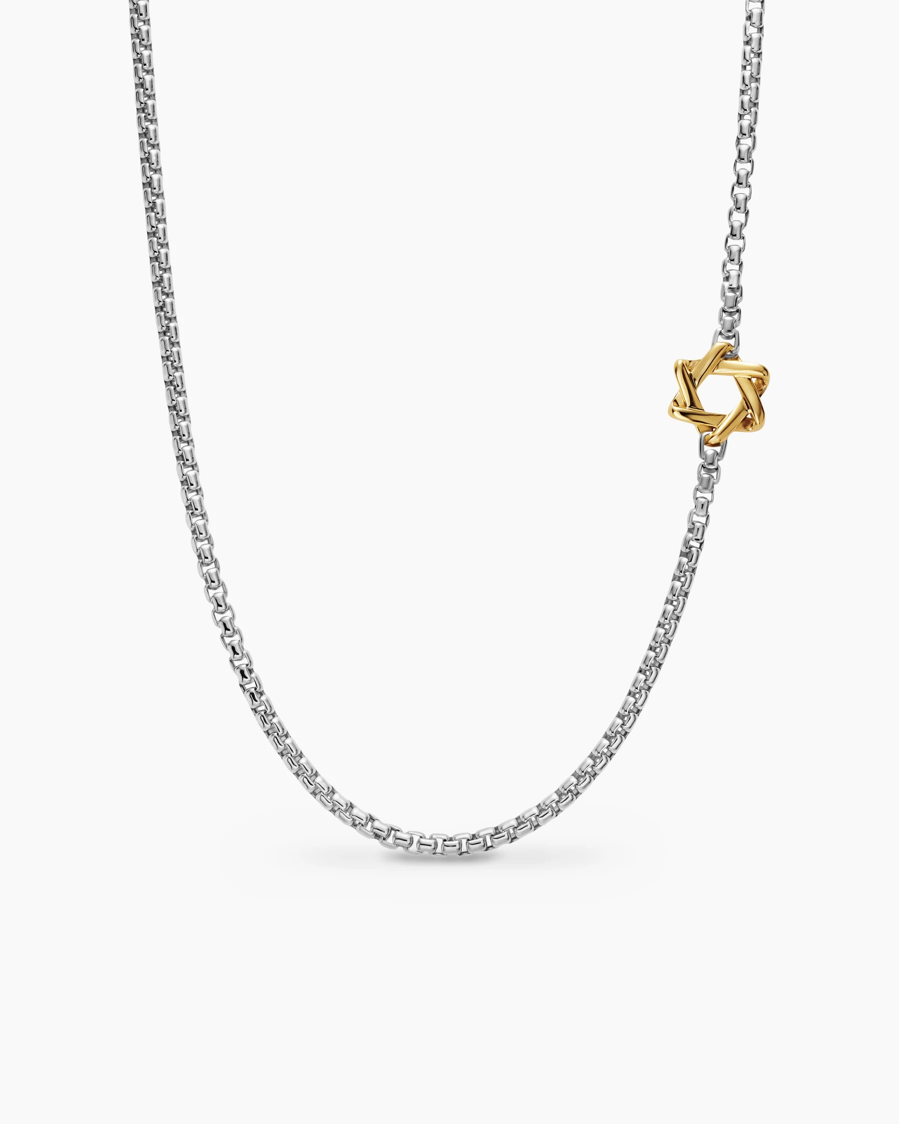 Star of David Station Necklace in Sterling Silver, 3.6mm 5 Star of David Station Necklace in Sterling Silver, 3.6mm