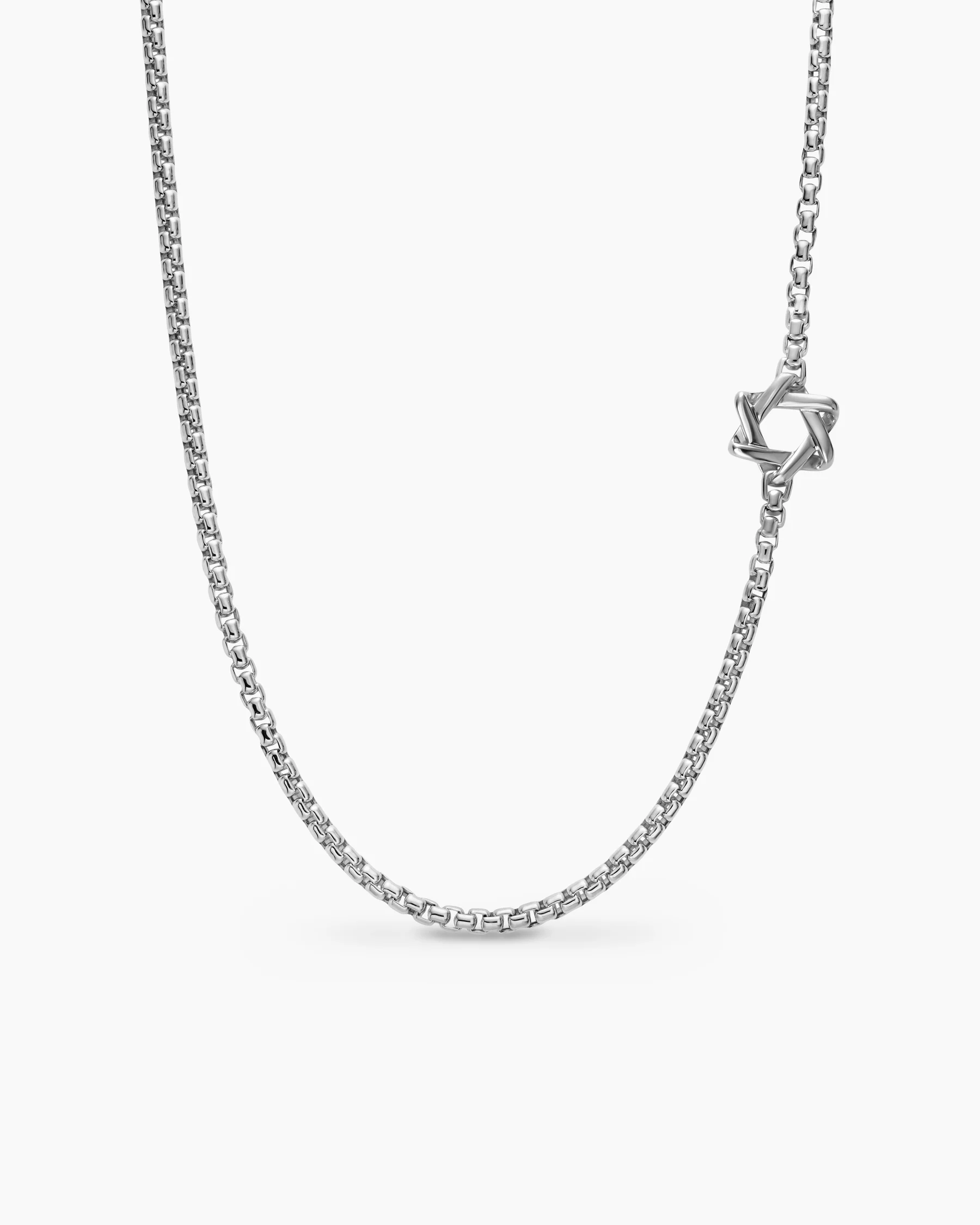 Star of David Station Necklace in Sterling Silver, 3.6mm 9 Star of David Station Necklace in Sterling Silver, 3.6mm