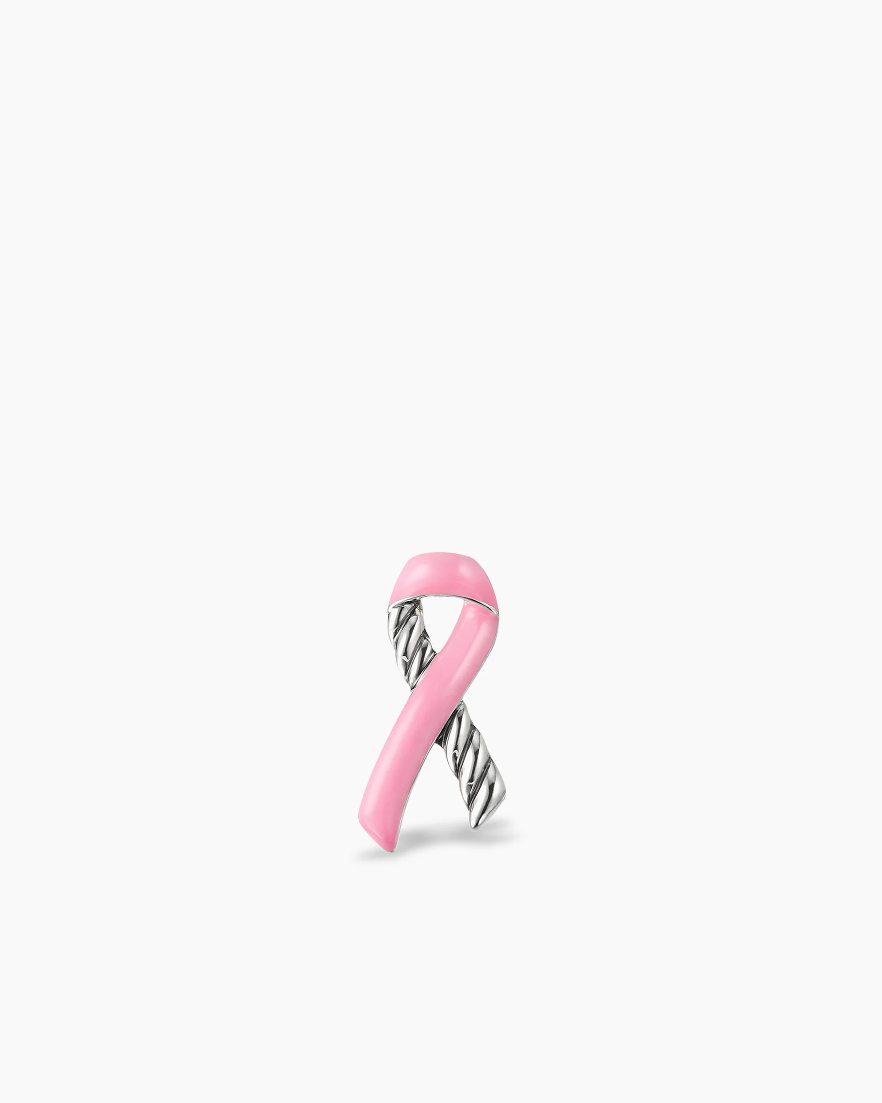 Cable Collectibles® Ribbon Pin in Sterling Silver with Pink Enamel, 18mm 57 Cable Collectibles® Ribbon Pin in Sterling Silver with Pink Enamel, 18mm