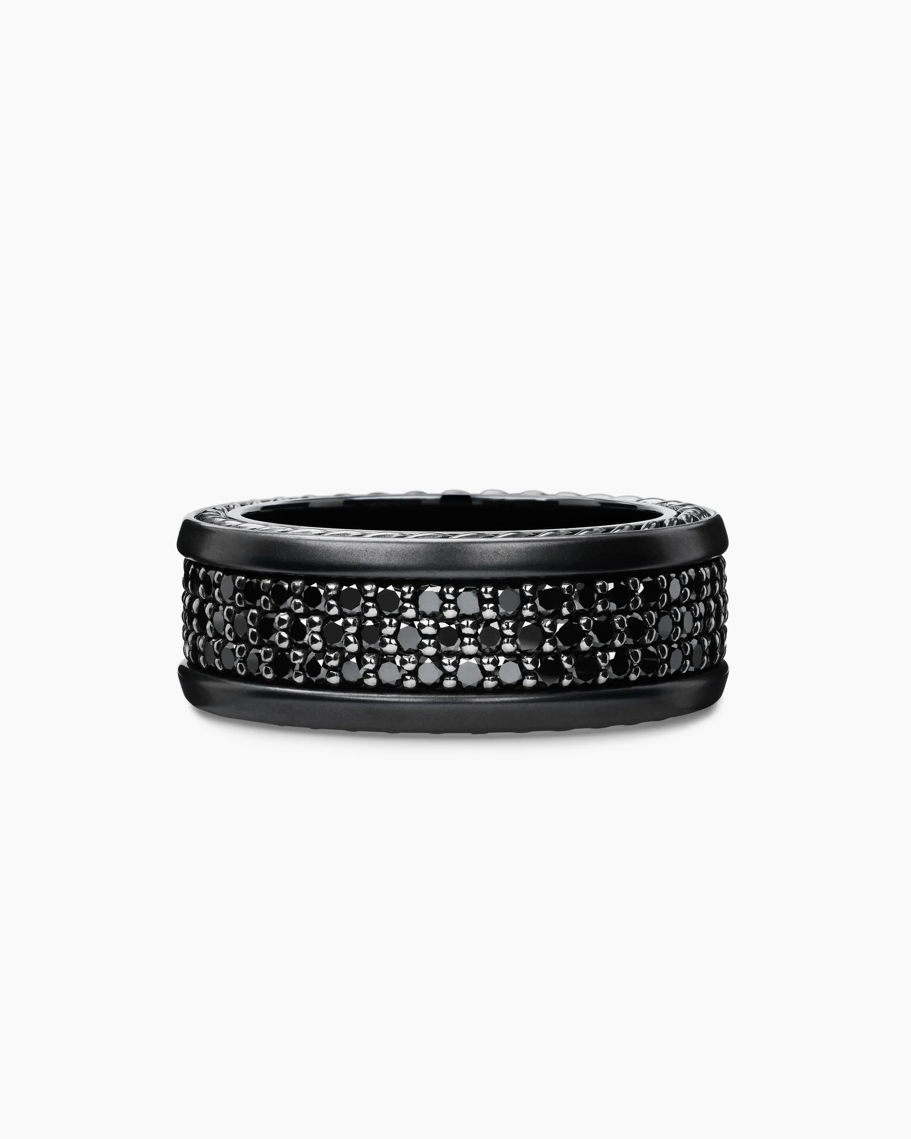 Streamline® Pavé Three Row Band Ring in 18K Rose Gold with Cognac Diamonds, 8.5mm 1 Streamline® Pavé Three Row Band Ring in 18K Rose Gold with Cognac Diamonds, 8.5mm