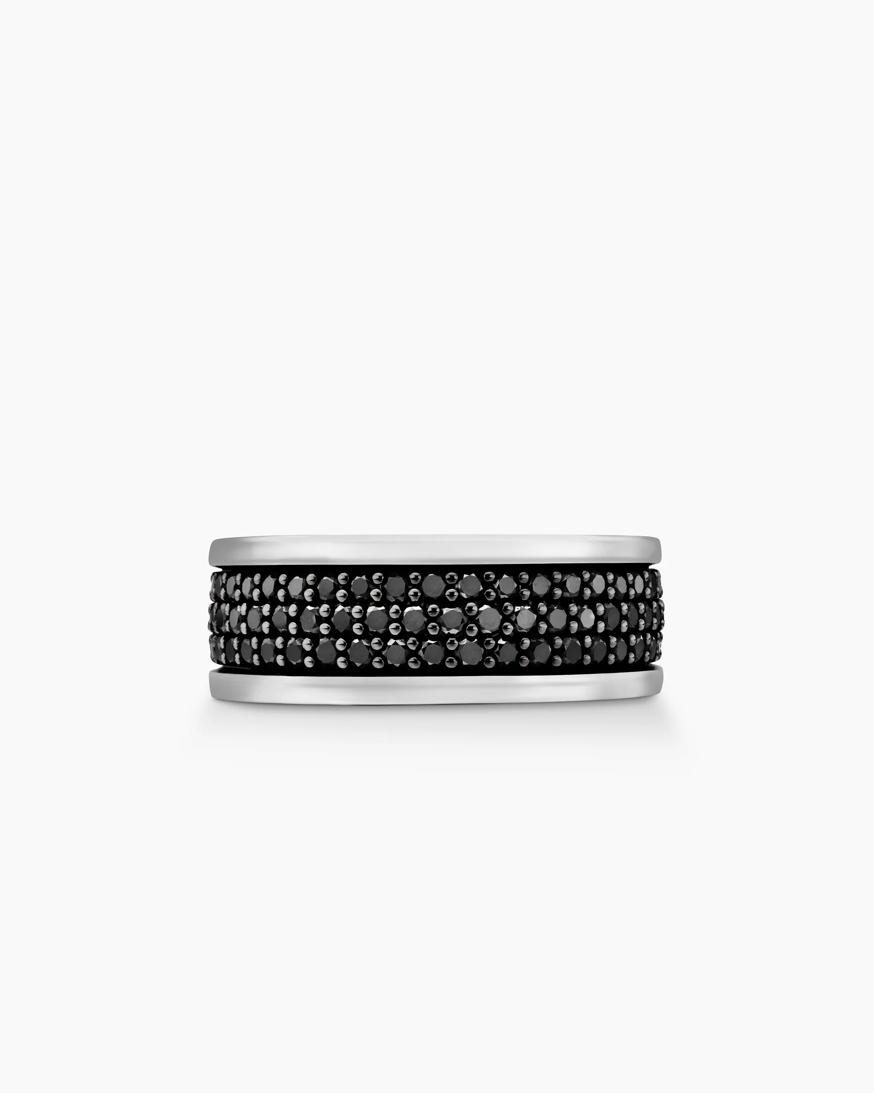 Streamline® Pavé Three Row Band Ring in 18K Rose Gold with Cognac Diamonds, 8.5mm 11 Streamline® Pavé Three Row Band Ring in 18K Rose Gold with Cognac Diamonds, 8.5mm