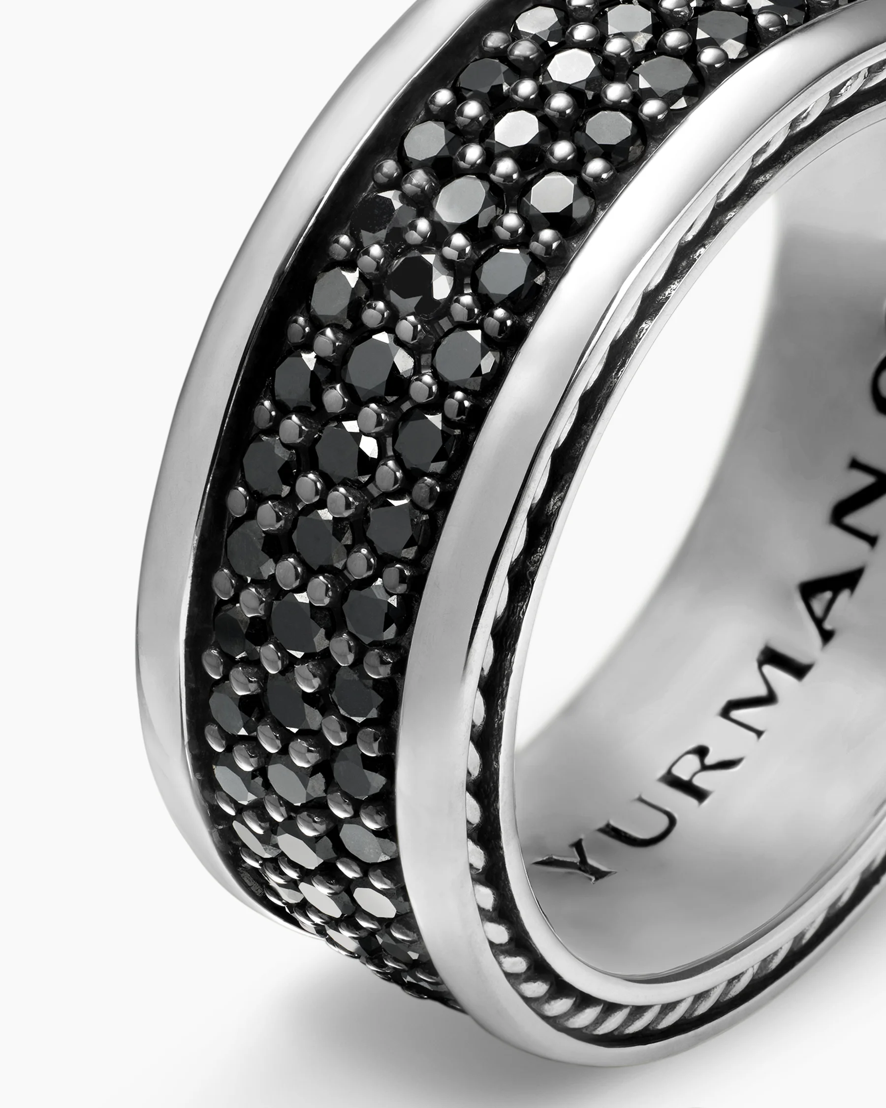 Streamline® Pavé Three Row Band Ring in 18K Rose Gold with Cognac Diamonds, 8.5mm 13 Streamline® Pavé Three Row Band Ring in 18K Rose Gold with Cognac Diamonds, 8.5mm